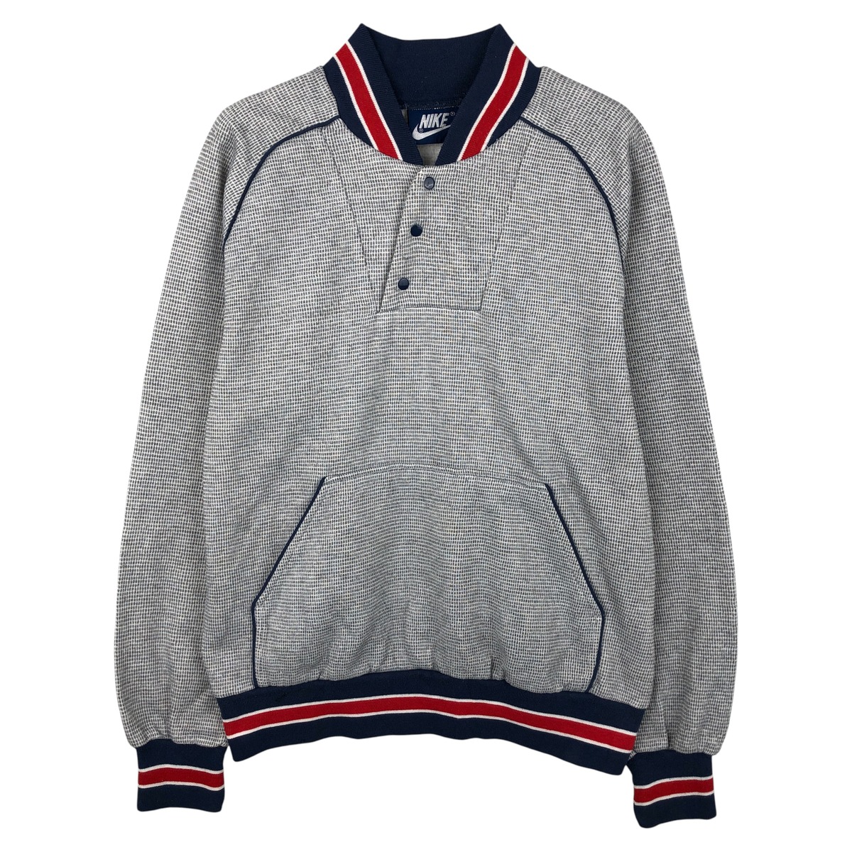 古着 80'S ナイキ NIKE 紺タグ ハーフボタン スウェットシャツ トレーナー メンズL相当 ヴィンテージ /eaa607489 【中古】 【260114】 【NH-2508】 【SS2606_10】｜古着屋JAM