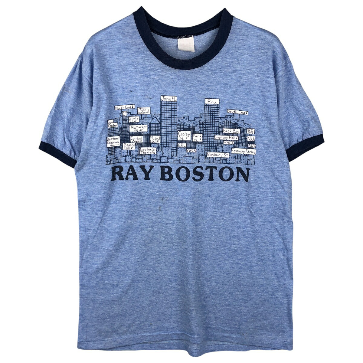 古着 90'S リンガーTシャツ メンズS相当 ヴィンテージ /eaa607554 【中古】 【260124】 【NH-2508】 ブルー系 春夏秋