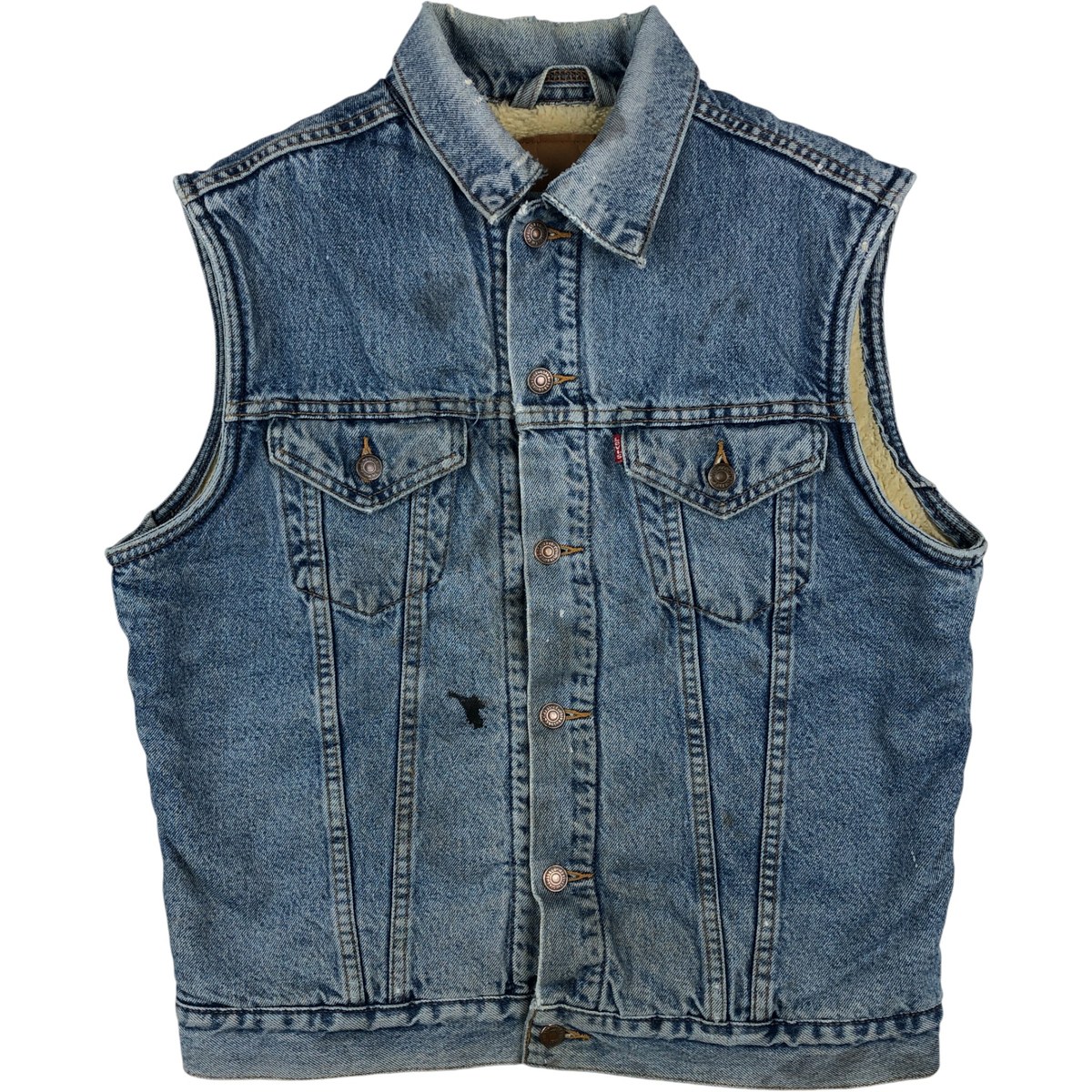 古着 リーバイス Levi's デニムボアベスト メンズXL相当 /eaa607681 【中古】 【260207】 ブルー系 春秋冬