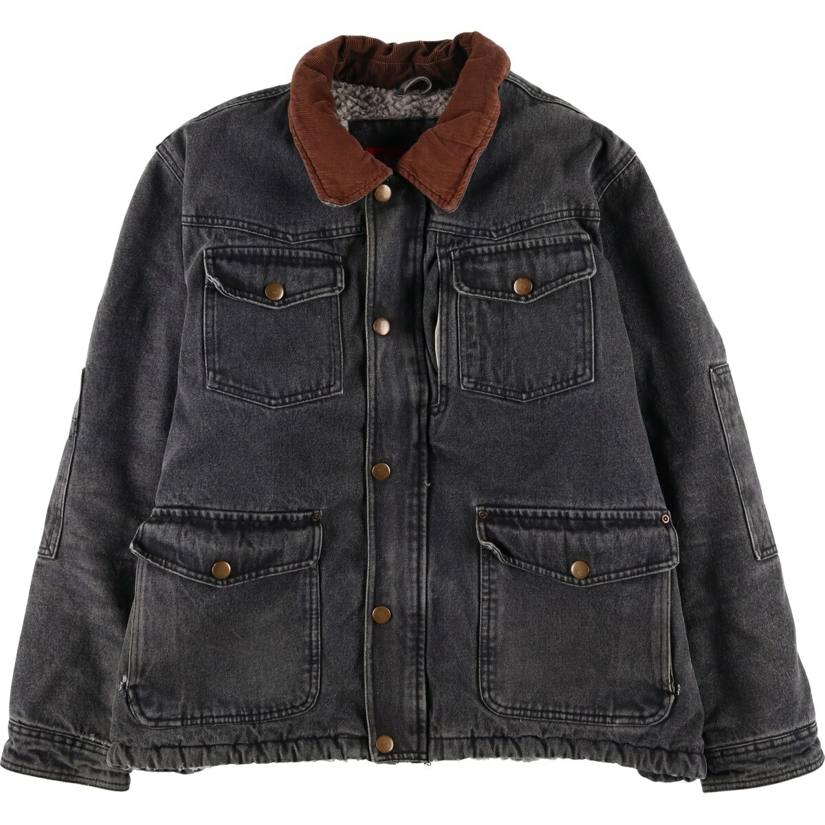 古着 ラングラー Wrangler 中綿入り ブラックデニムボアジャケット メンズL相当 /eaa607774 【中古】 【260117】 ブラック系 春秋冬