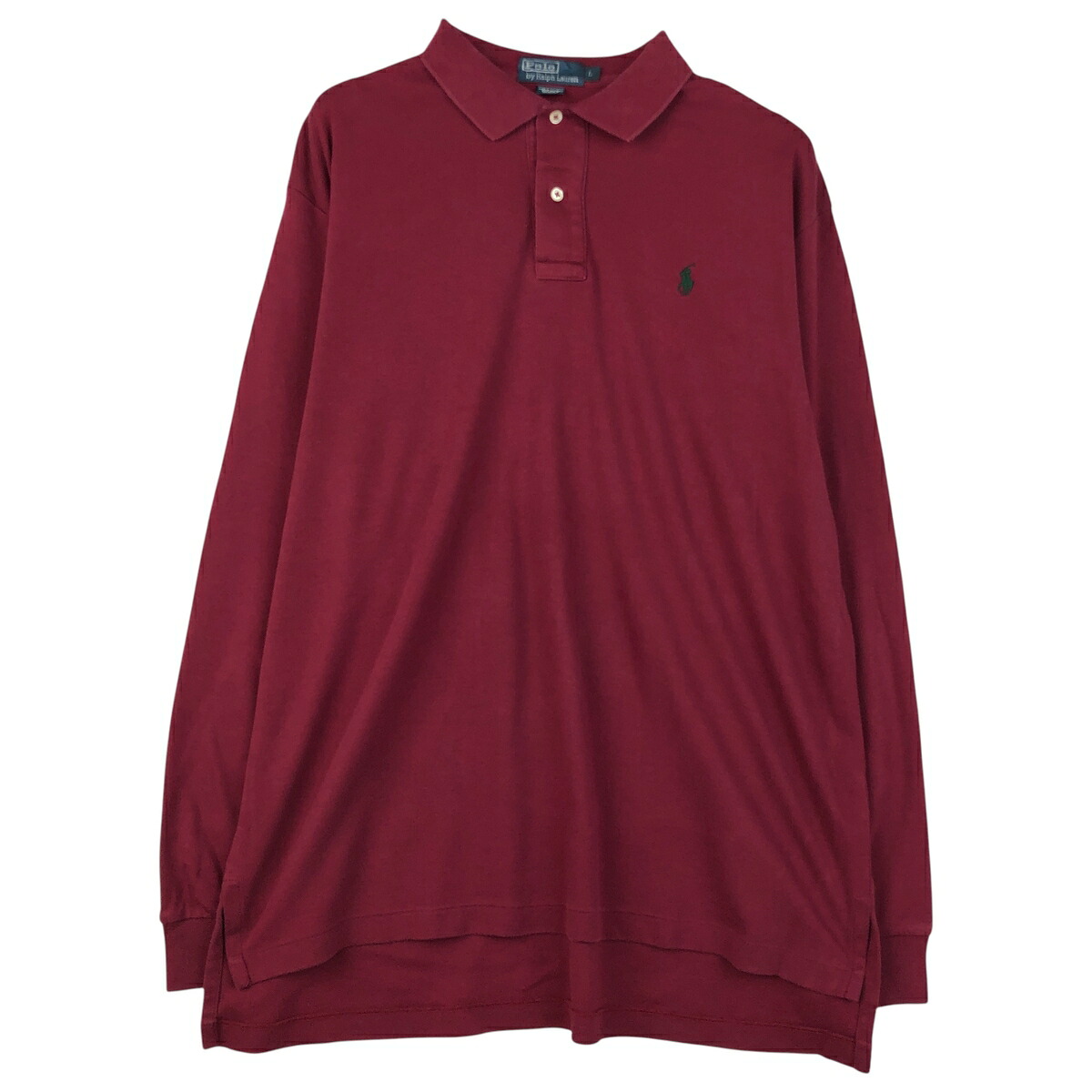 古着 ラルフローレン Ralph Lauren POLO by Ralph Lauren 長袖 ポロシャツ メンズL相当 /eaa607829 【中古】 【260119】 【NH-2508】 レッド系 春夏秋