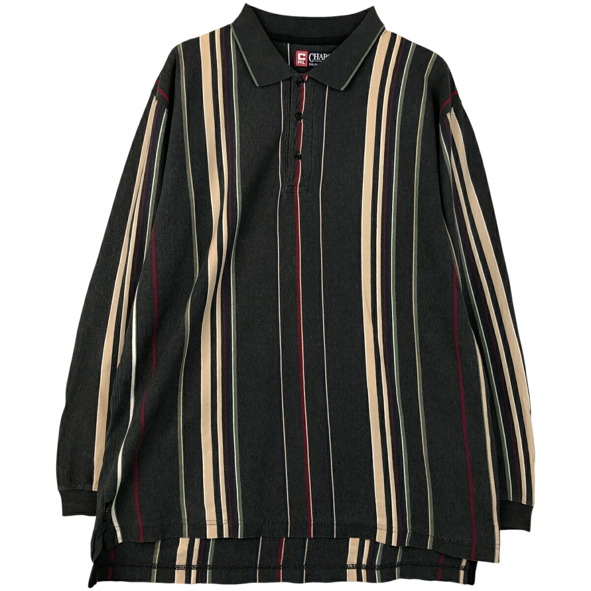 古着 ラルフローレン Ralph Lauren CHAPS チャップス 長袖 ストライプ ポロシャツ メンズL相当 /eaa607831 【中古】 【260119】 【NH-2508】 春夏秋