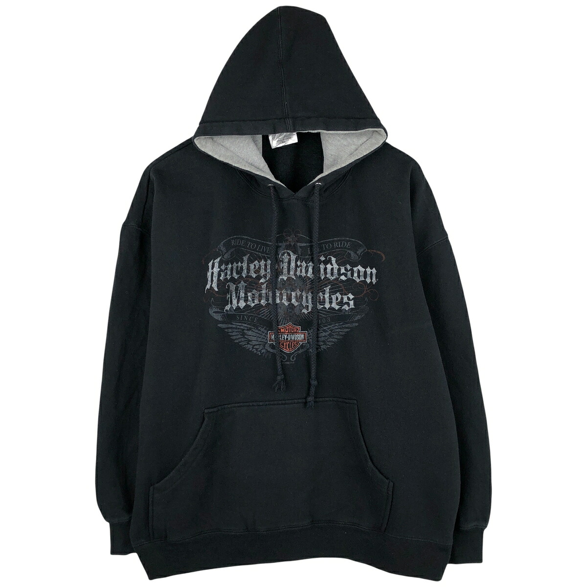 古着 00'S ハーレーダビッドソン Harley-Davidson アドバタイジング スウェットプルオーバーパーカー メンズXL相当 /eaa607870 【中古】 【260117】