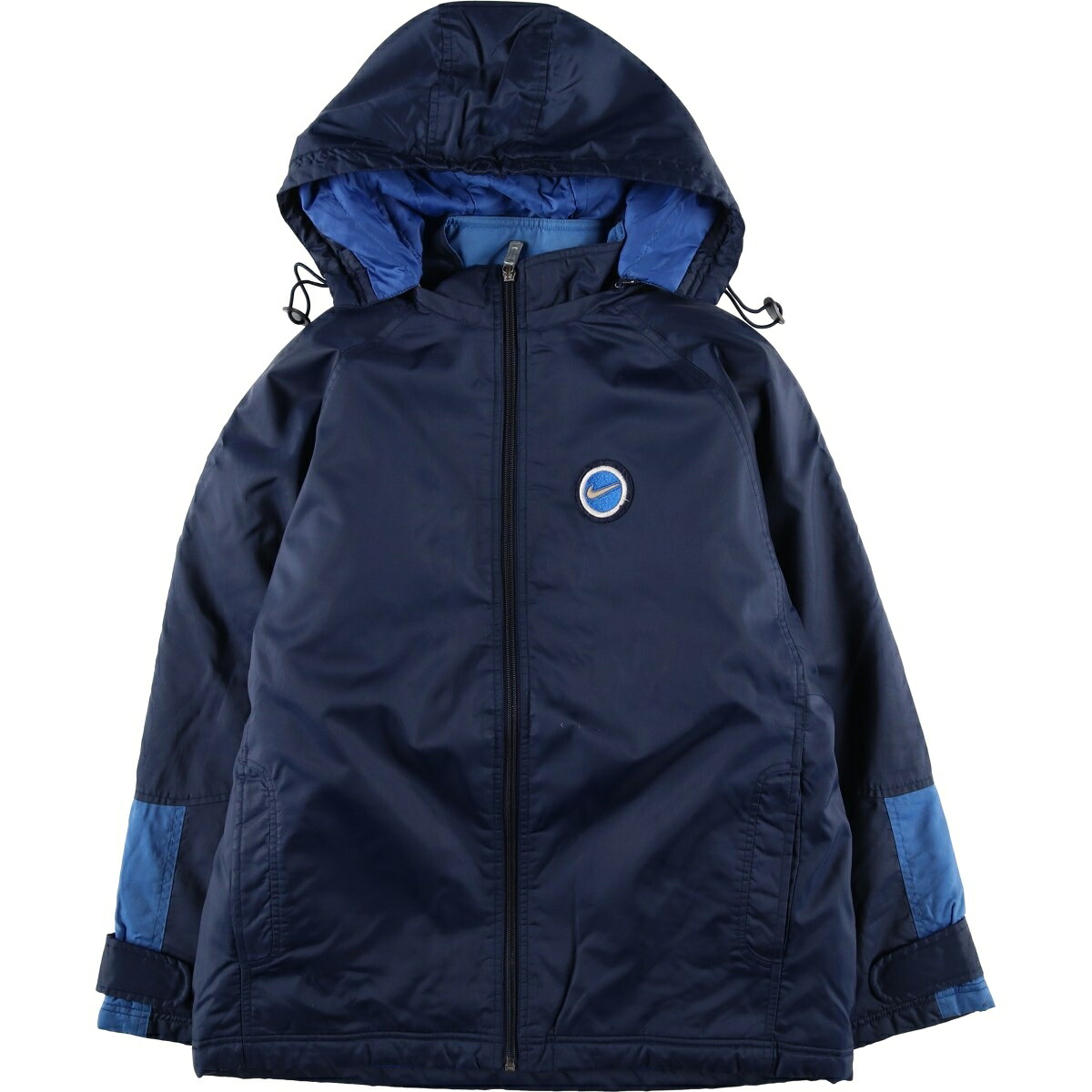 古着 90'S ナイキ NIKE 中綿パーカー パファージャケット レディースL相当 ヴィンテージ /eaa607907 【中古】 【260115】 【Elulu/エルル】 ネイビー系 春秋冬