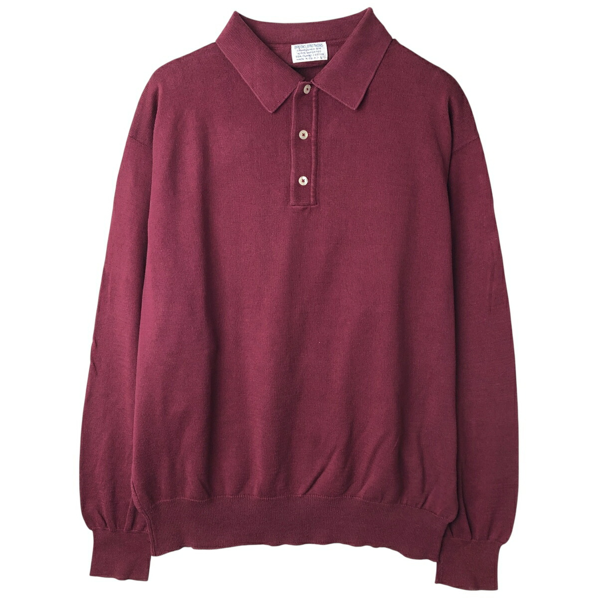 古着 70~80'S ブルックスブラザーズ Brooks Brothers Est.1818 長袖 ポロシャツ USA製 メンズL相当 ヴィンテージ /eaa608218 【中古】 【260124】 【NH-2508】 レッド系 春夏秋