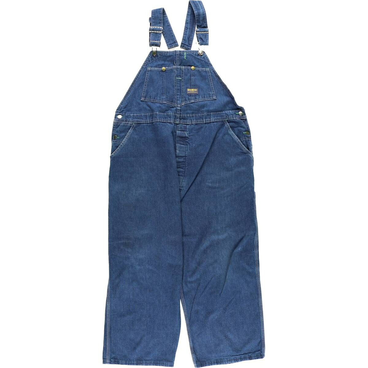 古着 ビッグサイズ 70~80'S オシュコシュ Osh kosh ローバックスタイル デニムオーバーオール USA製 メンズw41相当 ヴィンテージ /eaa608250 【中古】 【260119】 ブルー系 春夏秋冬