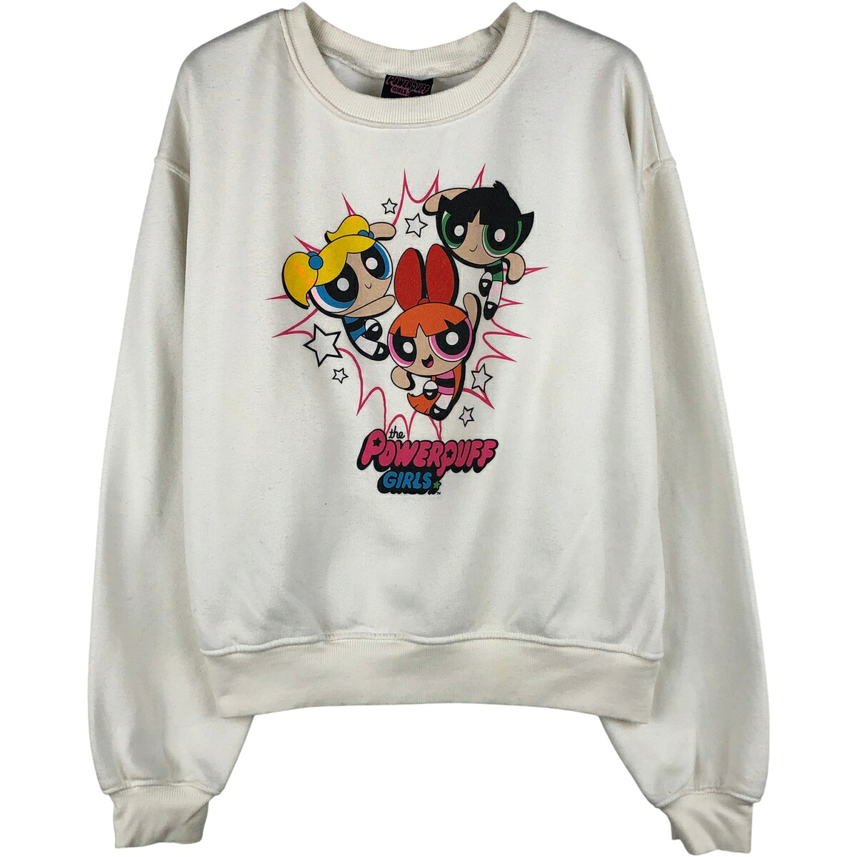 古着 THE POWERPUFF GIRLS パワーパフガールズ キャラクタースウェットシャツ トレーナー レディースM相当 /eaa608261 【中古】 【260124】 【Elulu/エルル】 【NH-2508】 【SS2606_10】|古着屋JAM