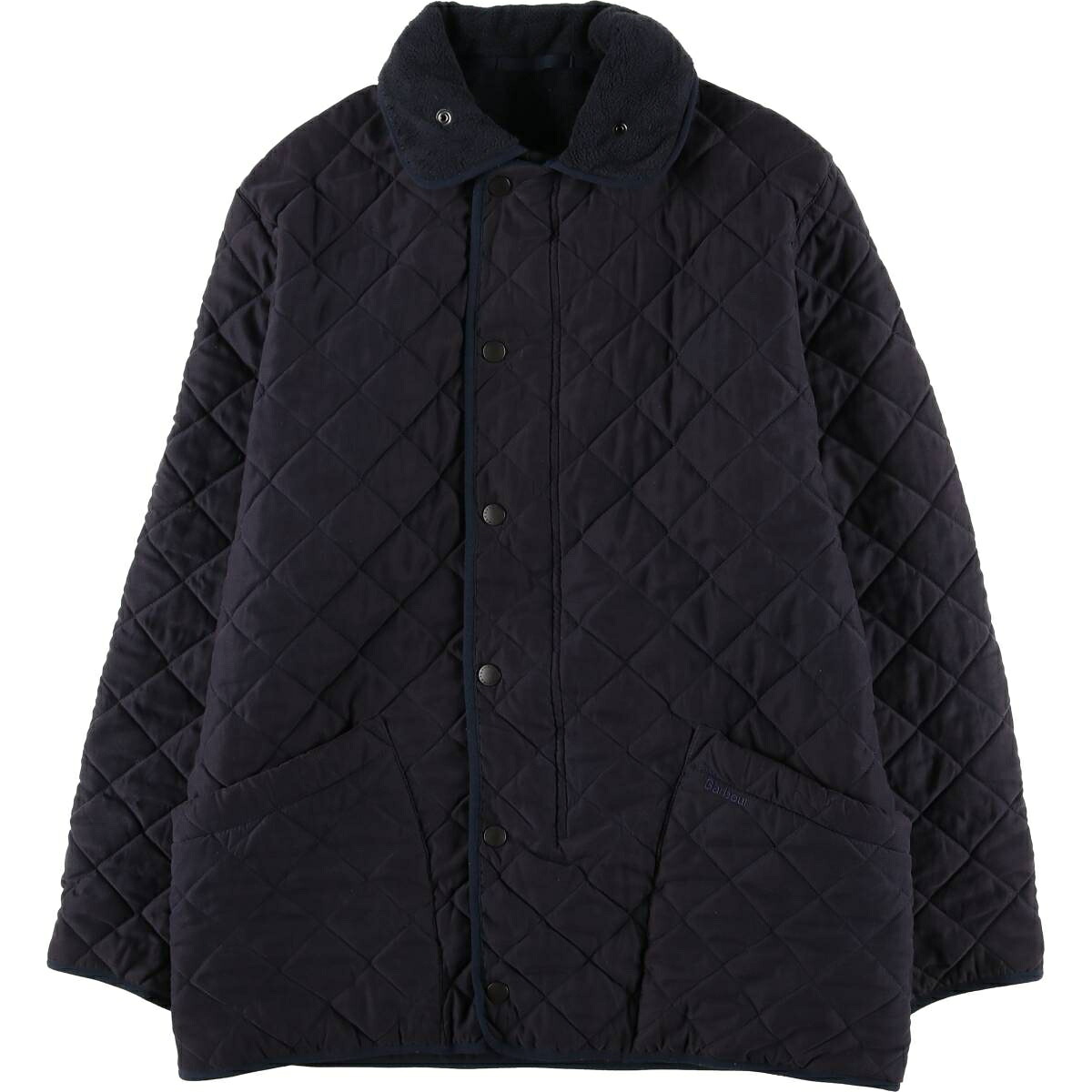 古着 00'S~ バブアー Barbour MICROFIBRE POLARQUILT LONG 3ワラント キルティングジャケット パファージャケット メンズXL相当 /eaa608673 【中古】 【260130】 【DL2603-BS】 ネイビー系 春秋冬
