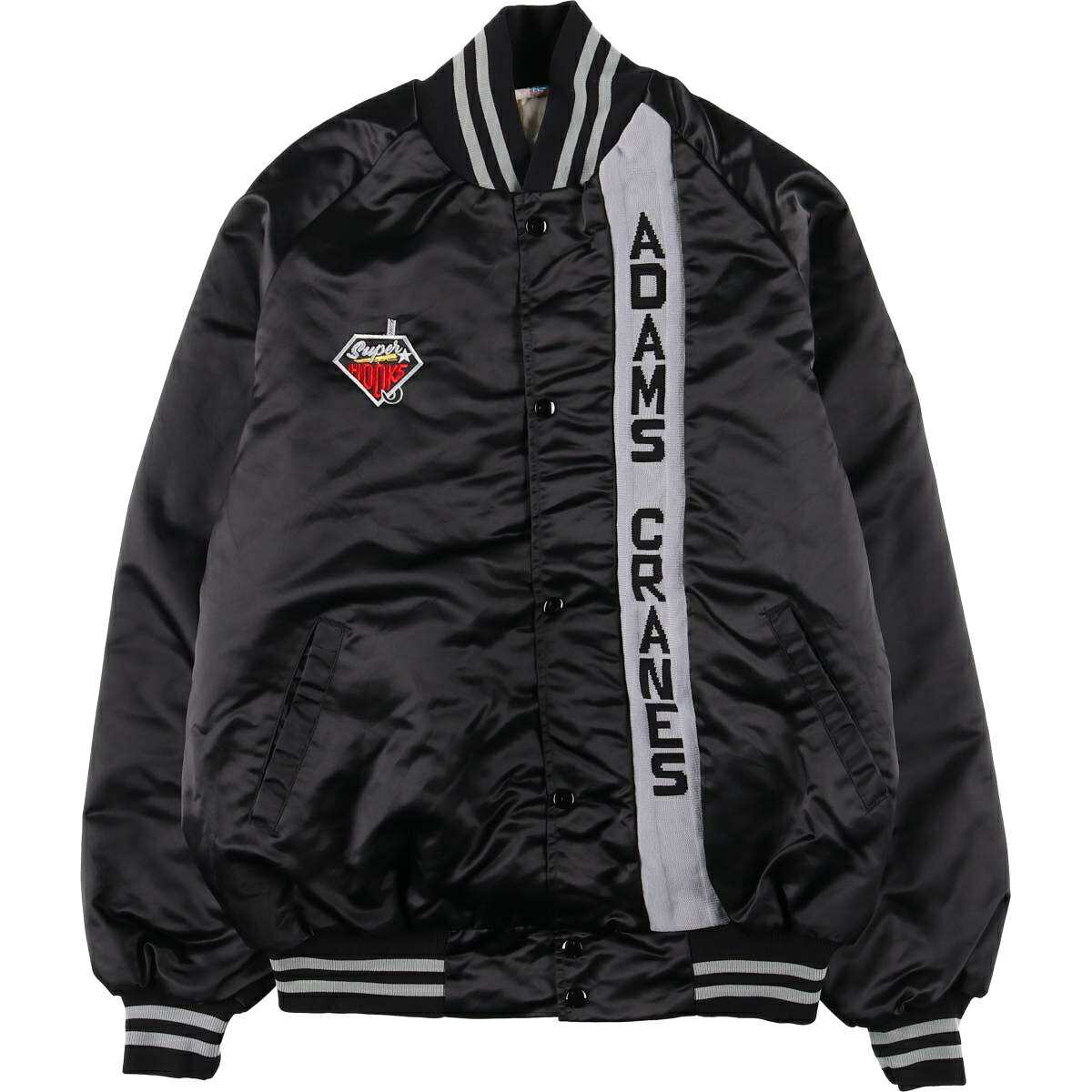 古着 80~90'S Westark ナイロンスタジャン アワードジャケット バーシティジャケット USA製 メンズXL相当 ヴィンテージ /eaa608809 【中古】 【260120】 ブラック系 春秋冬