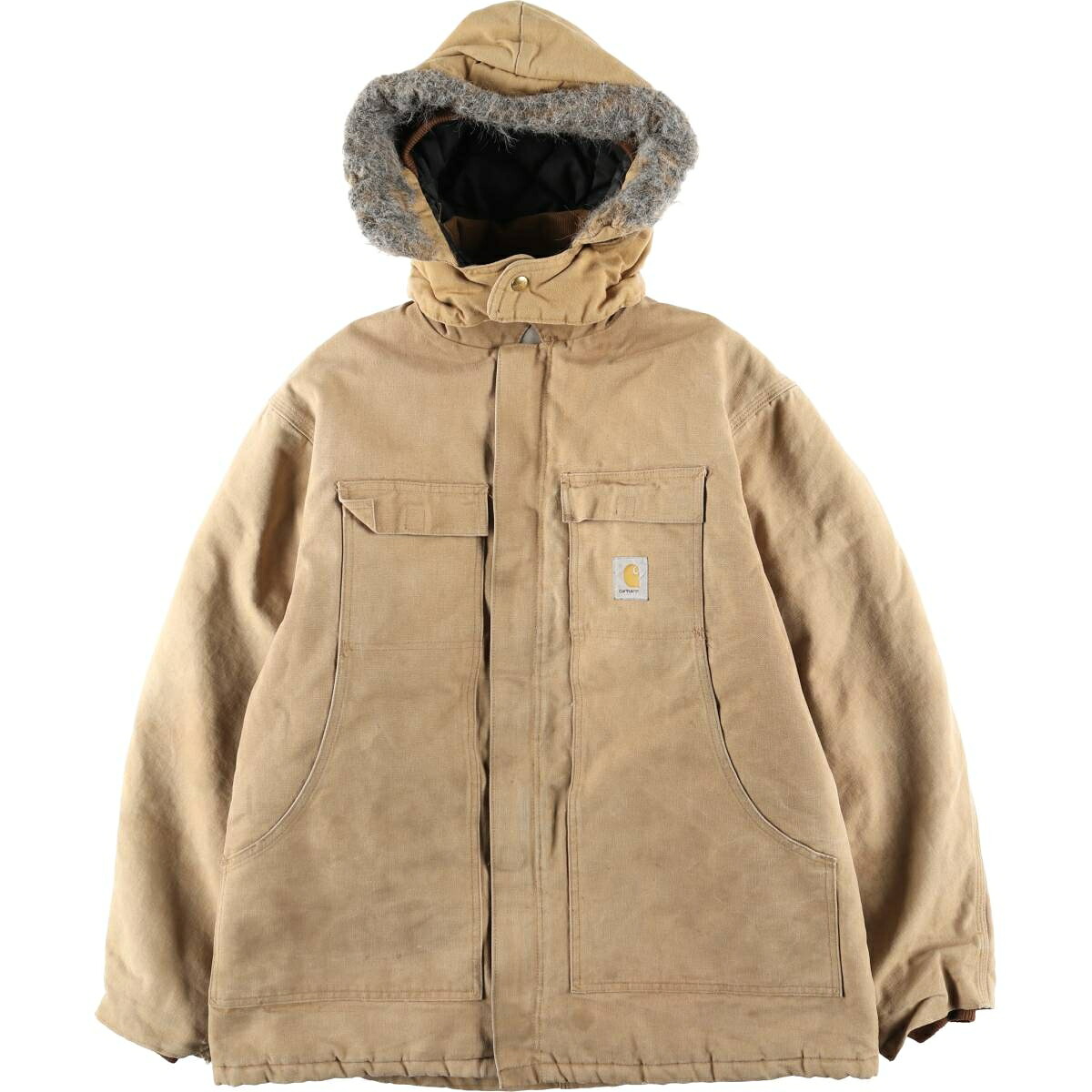 古着 カーハート Carhartt 中綿入り フード付き トラディショナルコート ダックワークジャケット メンズXL相当 /eaa608892 【中古】 【260124】 【SS2606_10｜古着屋JAM