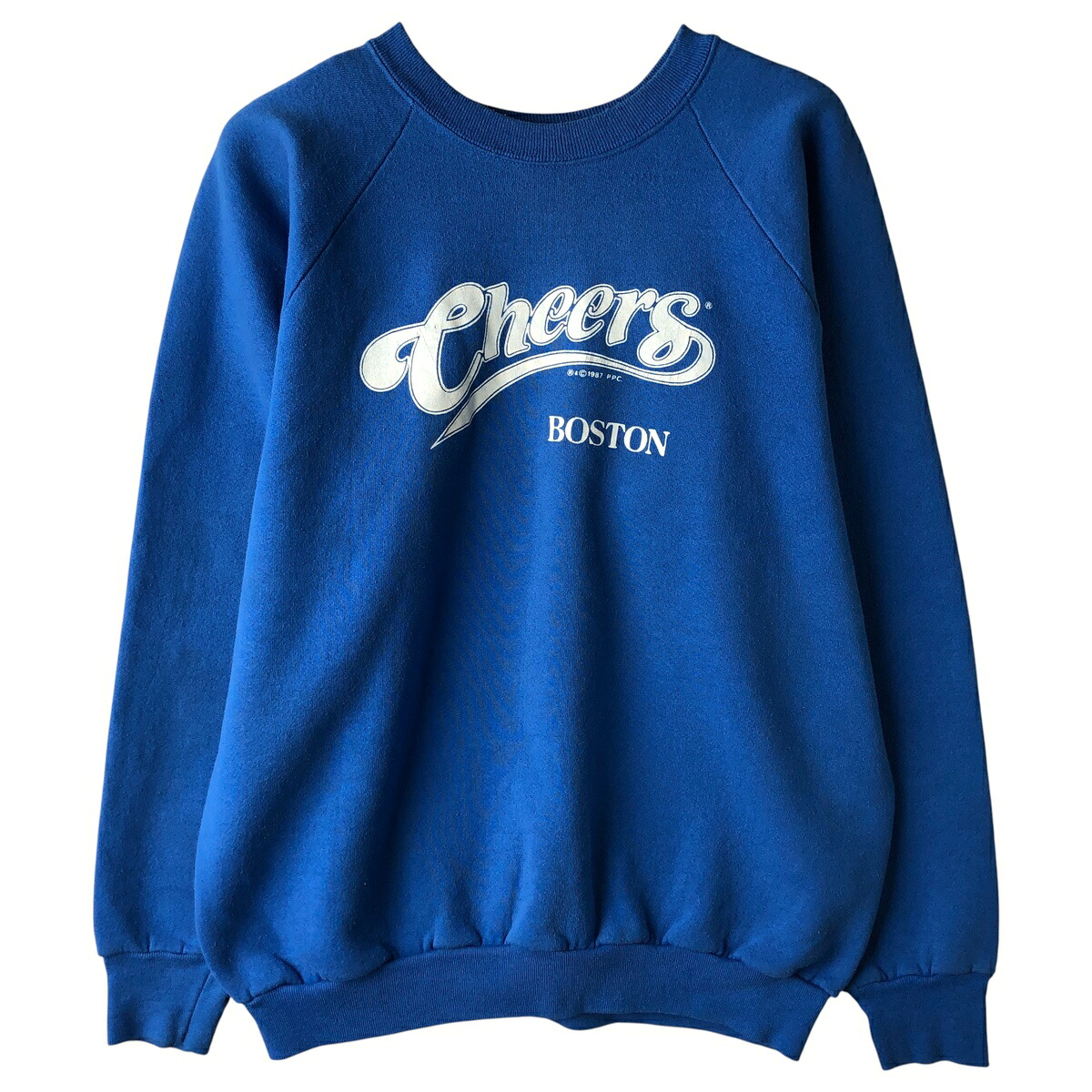 古着 80'S Cheers BOSTON チアーズ ボストン アドバタイジング スウェットシャツ トレーナー メンズL相当 ヴィンテージ /eaa609041 【中古】 【260125】 【NH-2508】 ブルー系 春夏秋冬