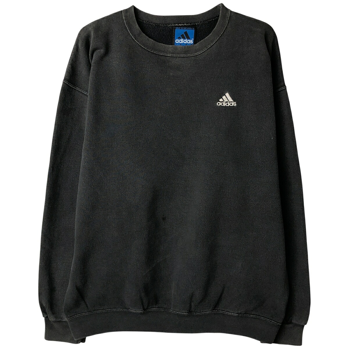 古着 90'S アディダス adidas TEAM ワンポイントロゴスウェットシャツ トレーナー USA製 メンズL相当 /eaa609115 【中古】 【260123】 【NH-2508】 ブラック系 春夏秋冬