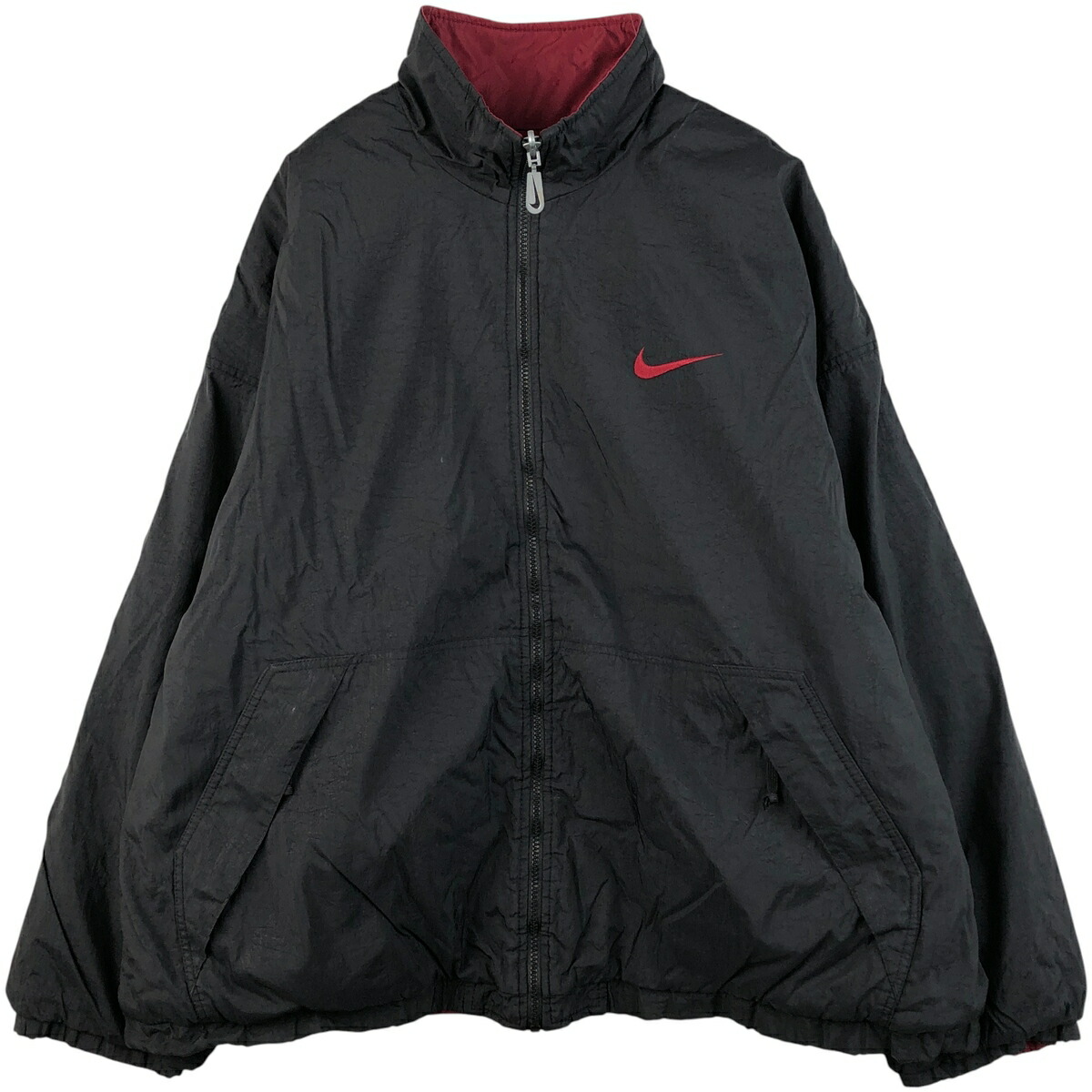 古着 90'S ナイキ NIKE リバーシブル バックロゴ 中綿ジャケット パファージャケット メンズXL相当 ヴィンテージ /eaa609156 【中古】 【260125】 【NH-2508】 ブラック系 春秋冬