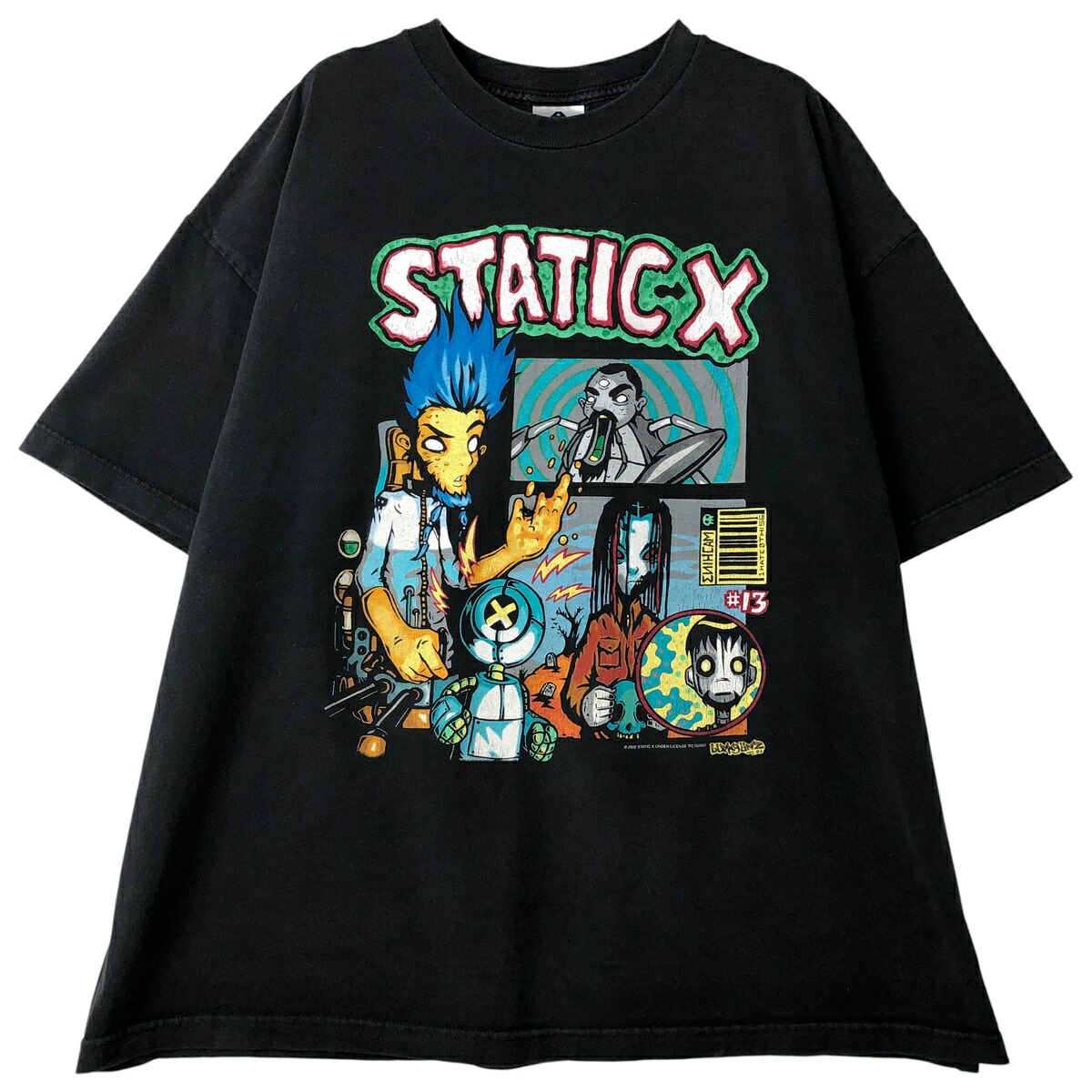 古着 00'S アルスタイル ALSTYLE Static-X スタティックX バンドTシャツ バンT USA製 メンズXXL相当 /eaa609303 【中古】 【260121】 【NH-2508】 ブラック系 春夏秋