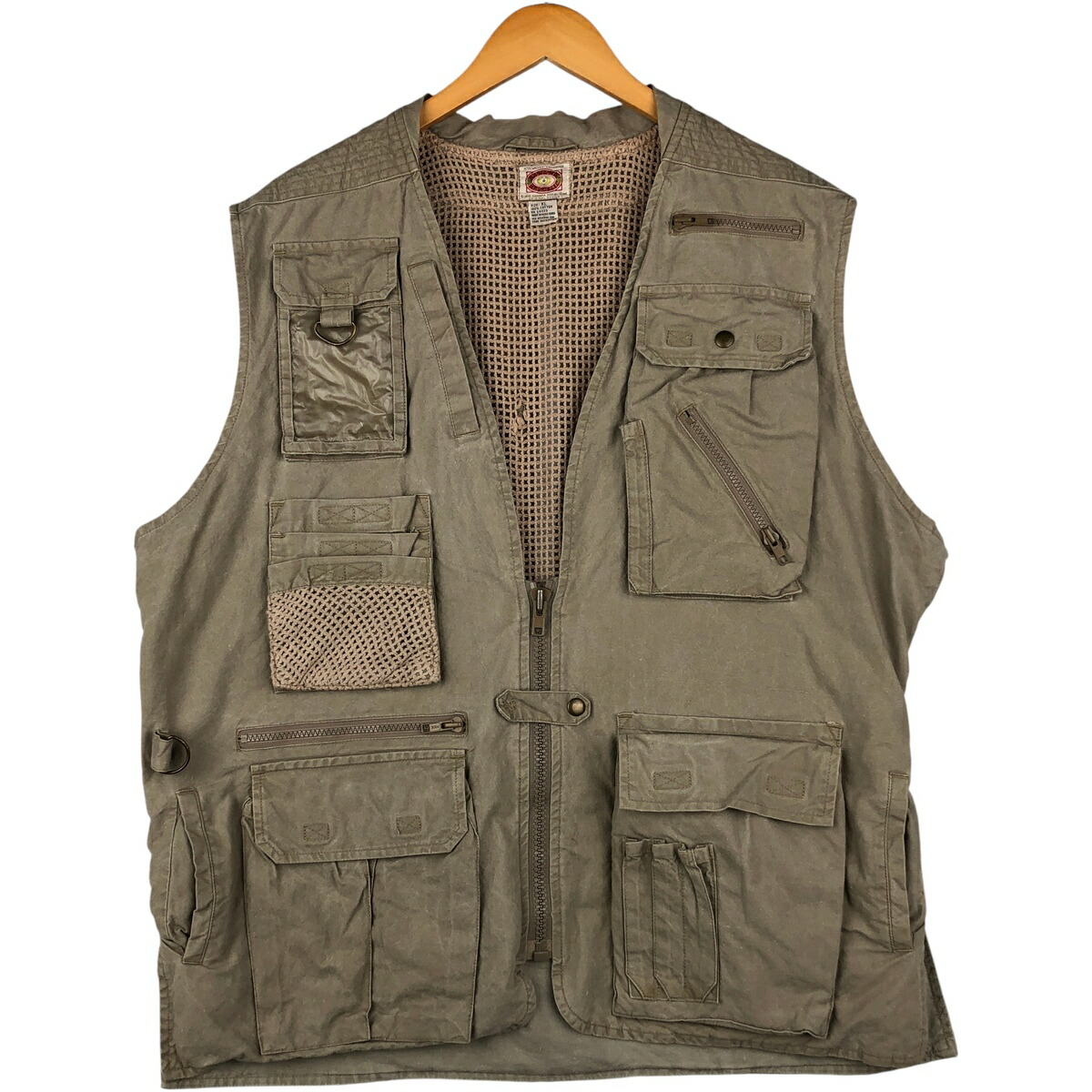 古着 80\'S バナナリパブリック BANANA REPUBLIC サファリベスト メンズXL相当 ヴィンテージ /eaa609741 【中古】 【260123】 ベージュ系 春秋冬