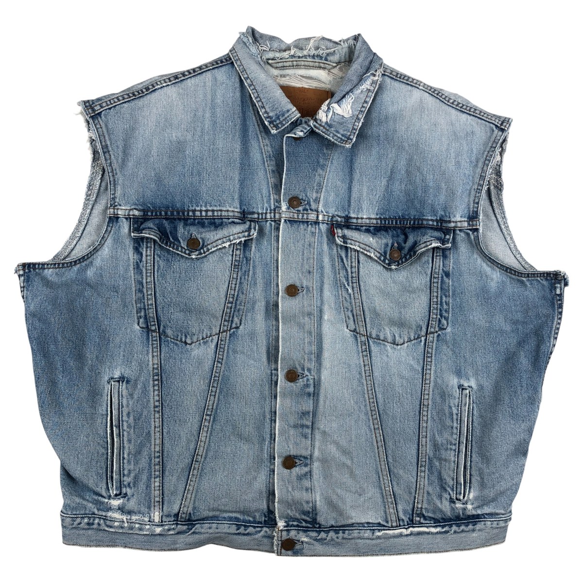 古着 90~00\'S リーバイス Levi\'s カットオフ デニムベスト カナダ製 メンズXL相当 ヴィンテージ /eaa609771 【中古】 【260120】 【NH-2508】 ブルー系 春秋冬
