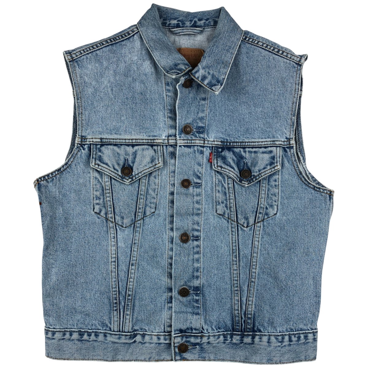 古着 90\'S リーバイス Levi\'s 70401-02 ユーロモデル デニムベスト メンズL相当 ヴィンテージ /eaa609775 【中古】 【260120】 【NH-2508】 ブルー系 春秋冬