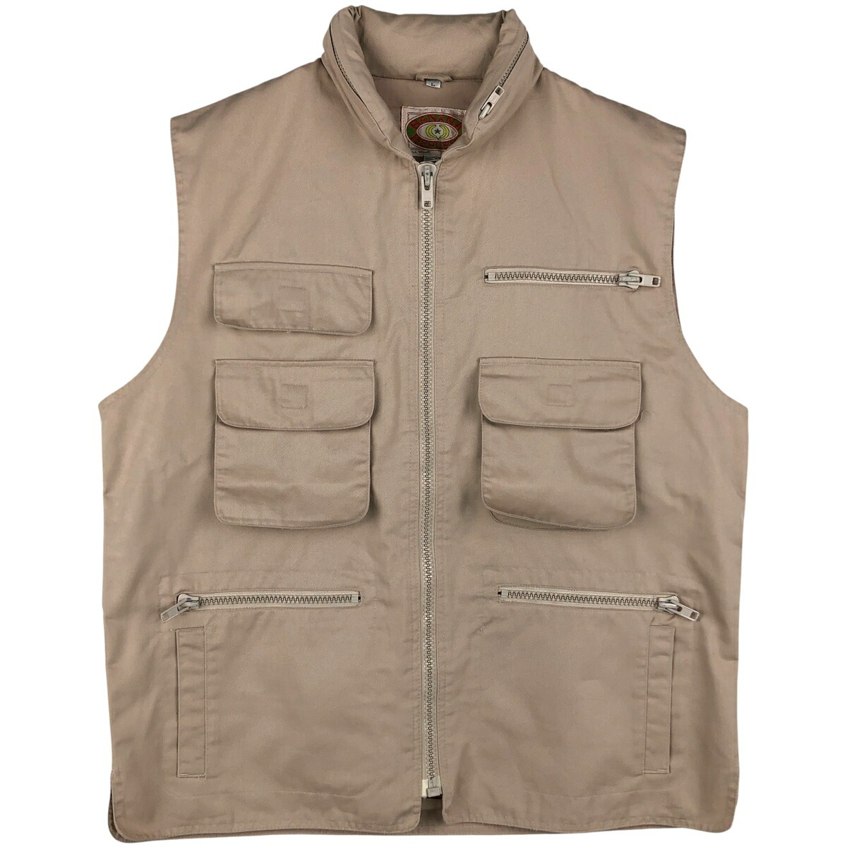 古着 80\'S バナナリパブリック BANANA REPUBLIC サファリベスト メンズL相当 ヴィンテージ /eaa609779 【中古】 【260121】 【NH-2508】 ベージュ系 春秋冬