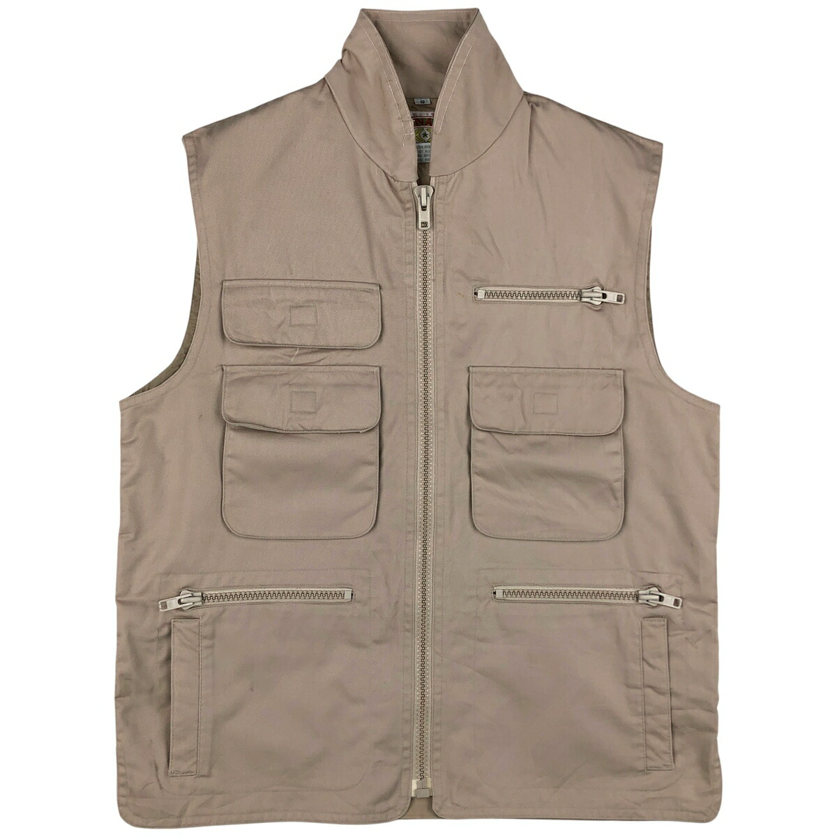 古着 80\'S バナナリパブリック BANANA REPUBLIC サファリベスト メンズS相当 ヴィンテージ /eaa609780 【中古】 【260121】 ベージュ系 春秋冬