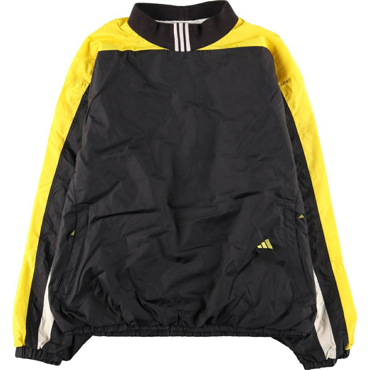 古着 90~00'S アディダス adidas ハイネック ナイロンプルオーバー メンズXL相当 /eaa609877 【中古】 【260125】 イエロー系 春秋冬