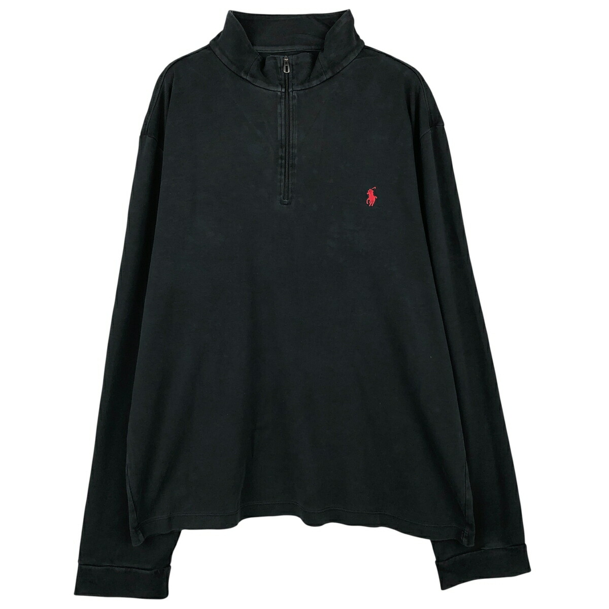 古着 ラルフローレン Ralph Lauren POLO by Ralph Lauren ハーフジップ ロングTシャツ ロンT メンズXXL相当 /eaa610079 【中古】 【260214】 ブラック系 春夏秋