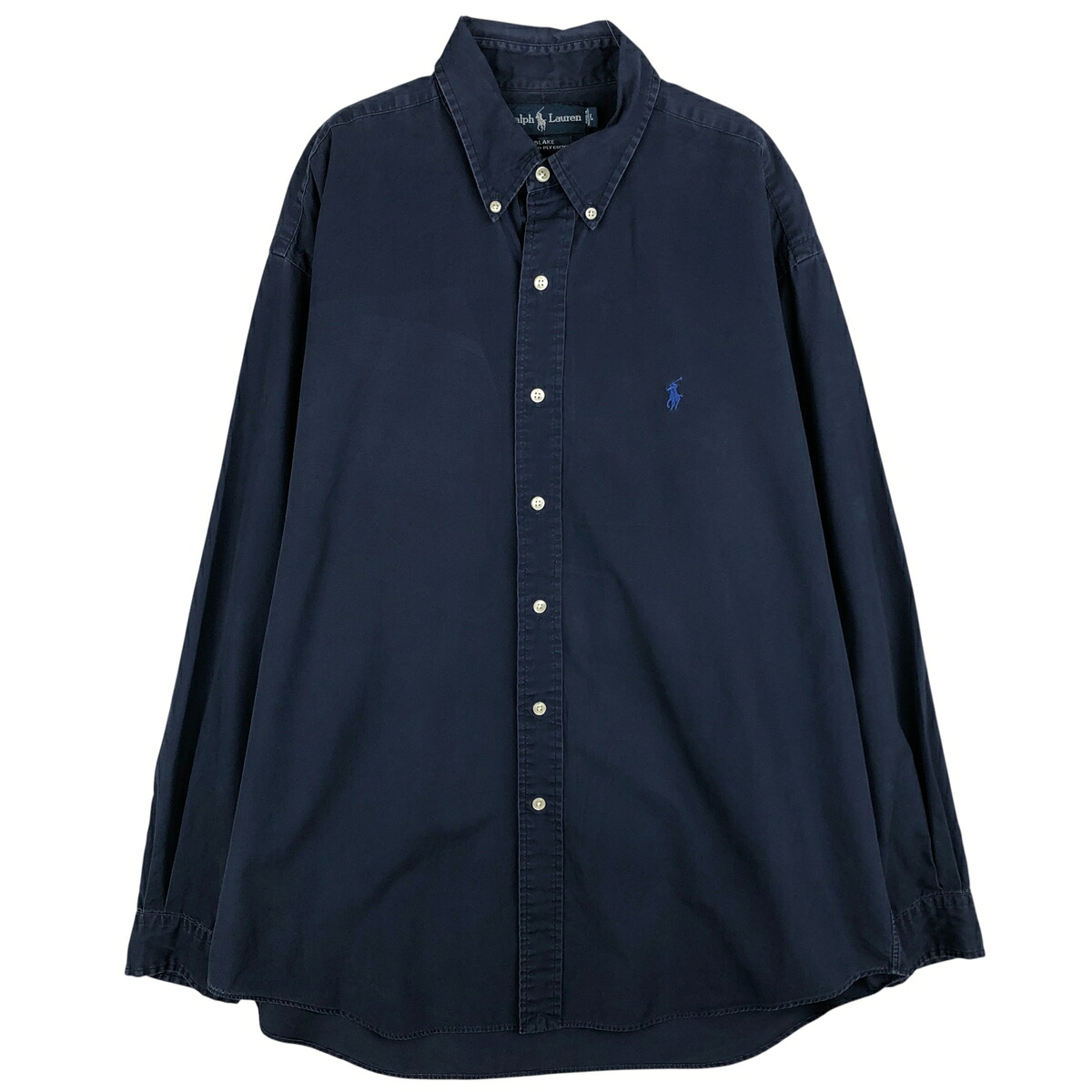 古着 ラルフローレン Ralph Lauren BLAKE 長袖 ボタンダウンシャツ メンズL相当 /eaa610133 【中古】 【260211】 ネイビー系 春夏秋冬