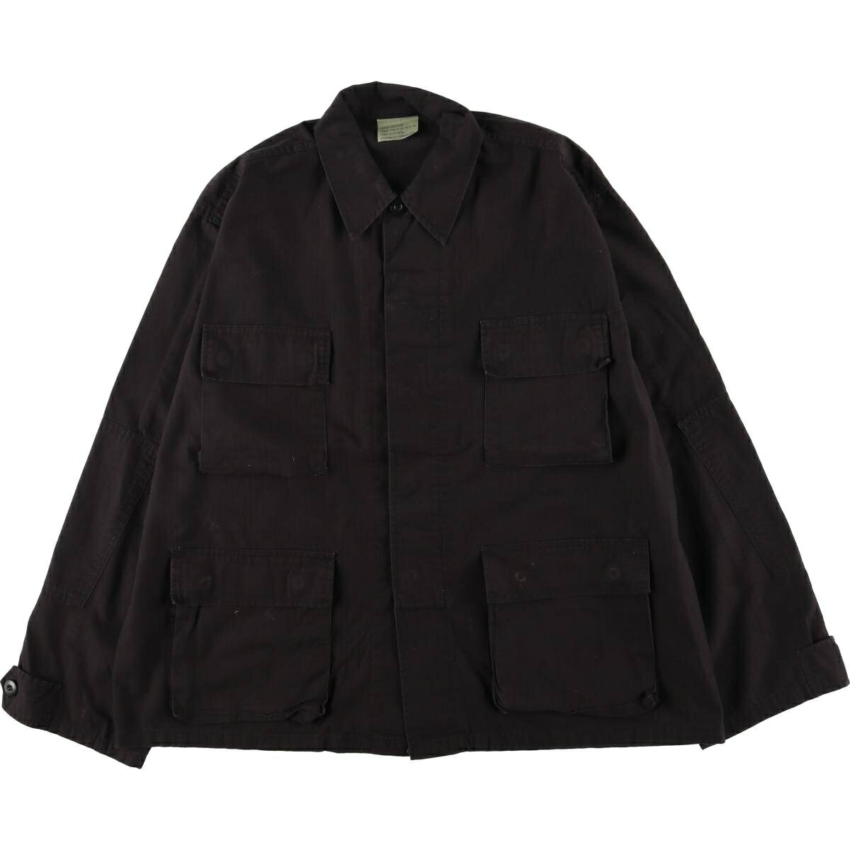 古着 民間品 リップストップ B.D.U ミリタリージャケット メンズL相当 /eaa610270 【中古】 【260211】 ブラック系 春秋冬