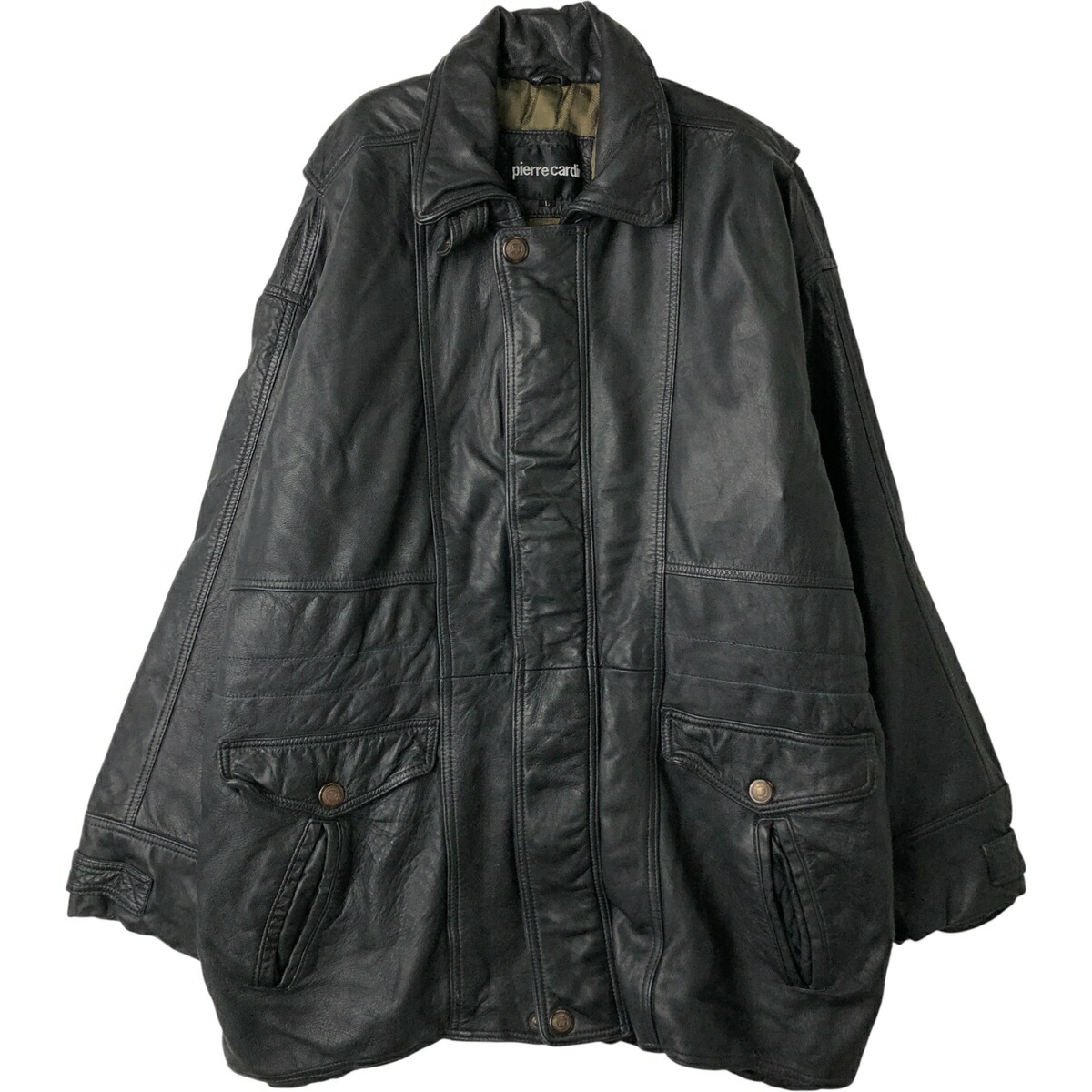 古着 ピエールカルダン Pierre Cardin 中綿入り レザージャケット メンズL相当 /eaa610308 【中古】 【260216】 ブラック系 春秋冬