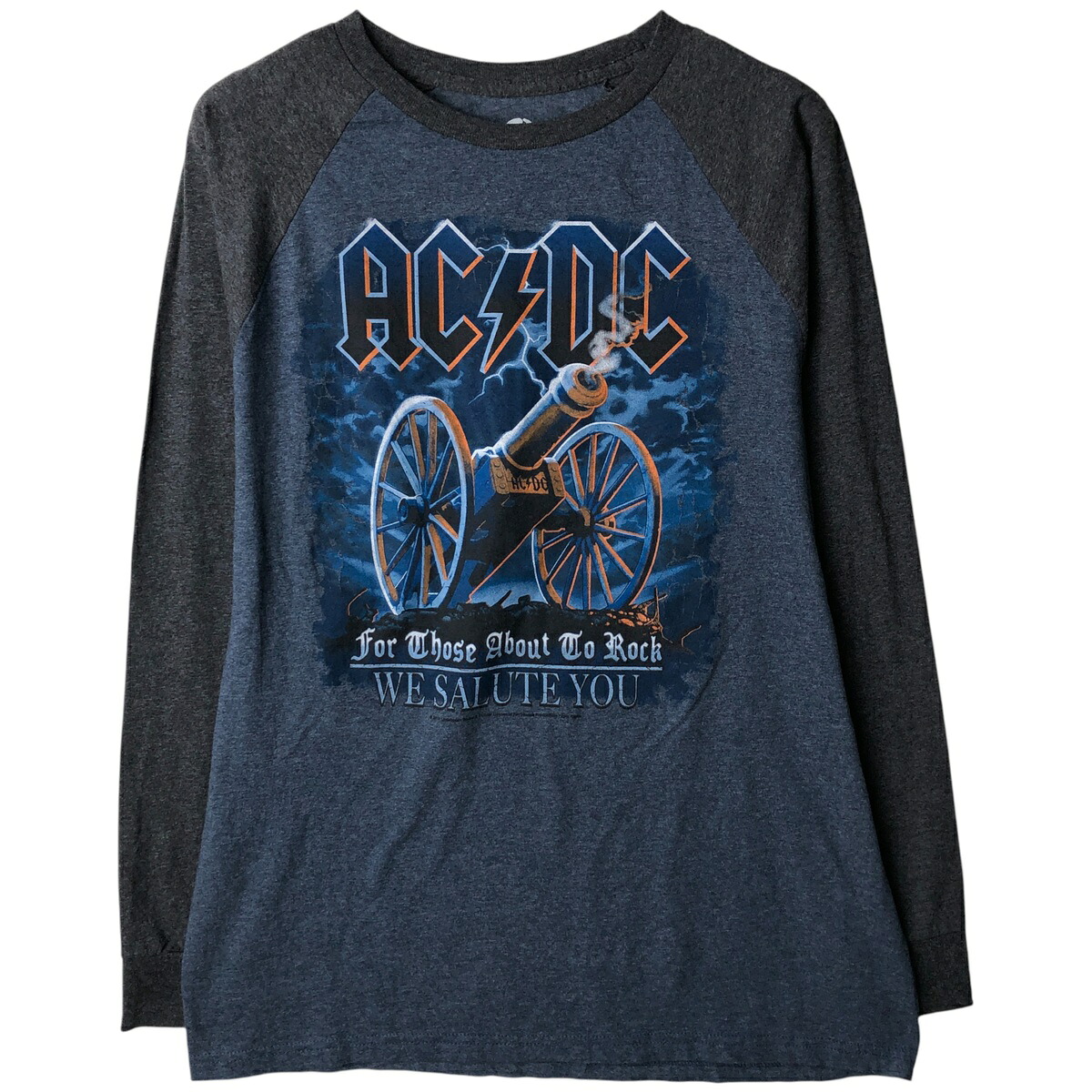 古着 リキッドブルー LIQUID BLUE AC/DC エーシーディーシー ラグラン ロンT バンドTシャツ バンT メンズL相当 /eaa610367 【中古】 【260220】 ブルー系 春夏秋