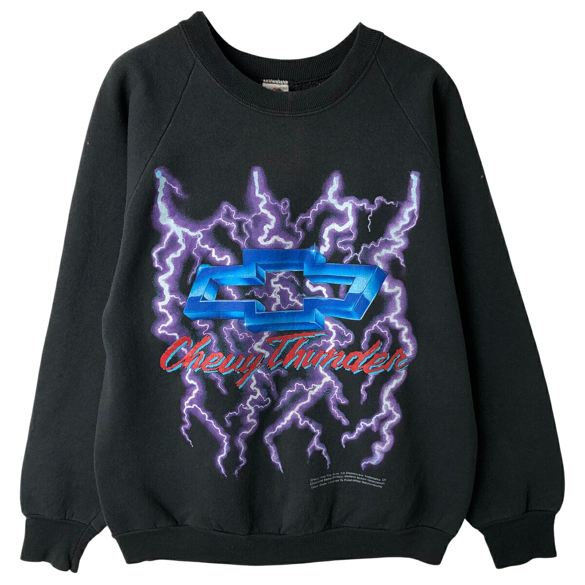 古着 90'S フルーツオブザルーム FRUIT OF THE LOOM CHEVROLET シボレー アドバタイジング スウェットシャツ トレーナー USA製 メンズL相当 ヴィンテージ /eaa610385 【中古】 【260214】 ブラック系 春夏秋冬
