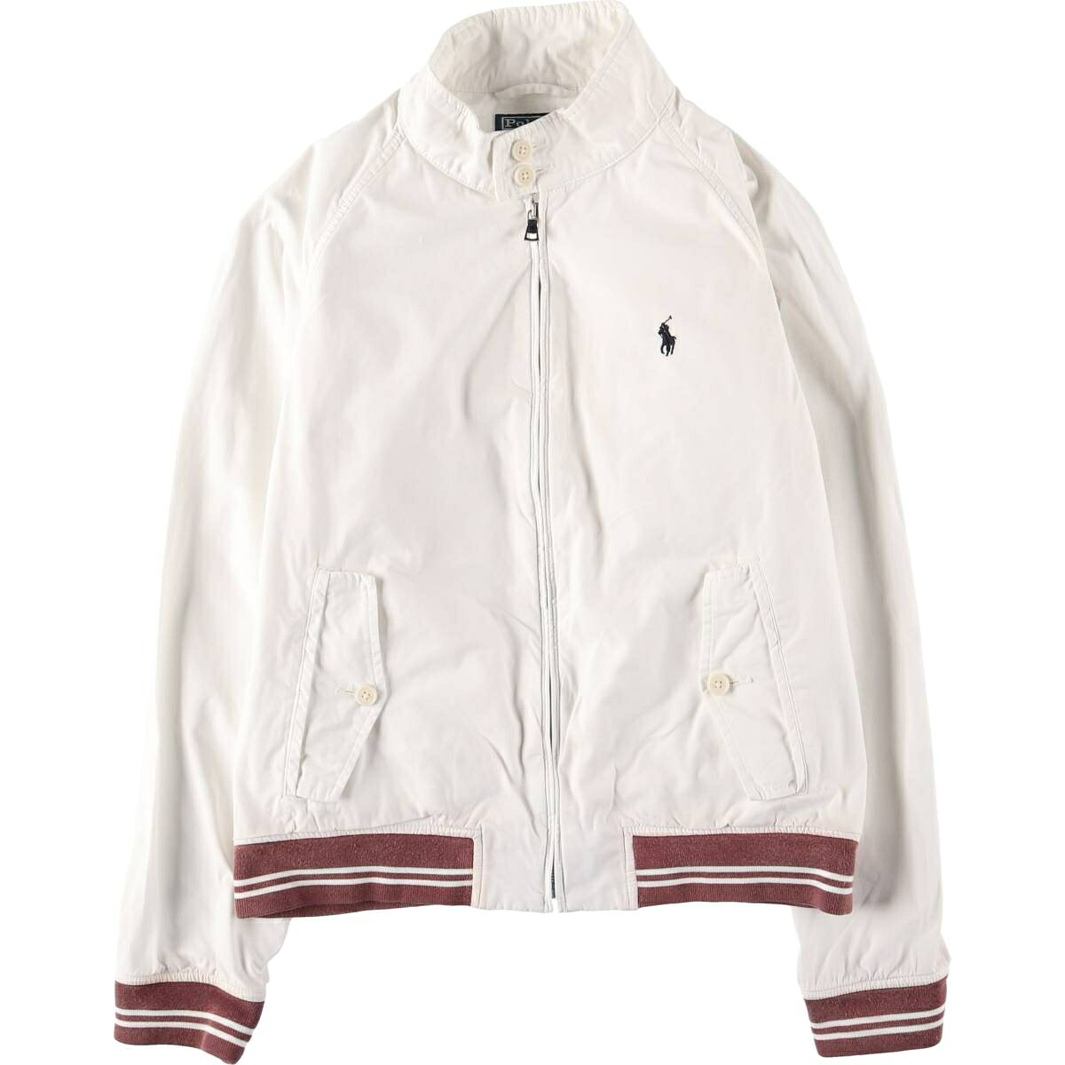 古着 ラルフローレン Ralph Lauren POLO by Ralph Lauren ハリントンジャケット スイングトップ メンズM相当 /eaa610397 【中古】 【260220】 ホワイト系 春秋冬