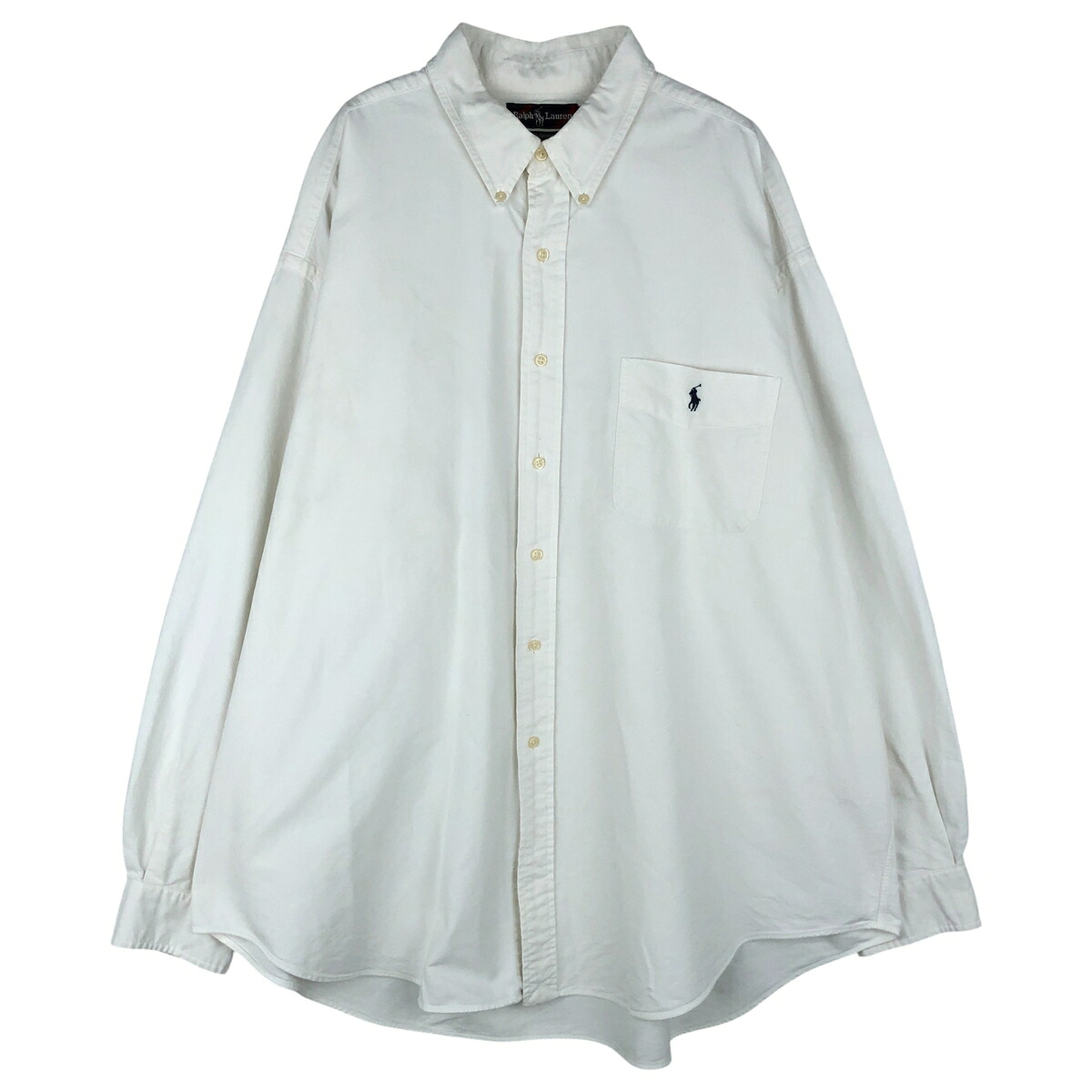 古着 ラルフローレン Ralph Lauren BIG SHIRT 長袖 ボタンダウンシャツ メンズXXL相当 /eaa610580 【中古】 【260209】 ホワイト系 春夏秋冬