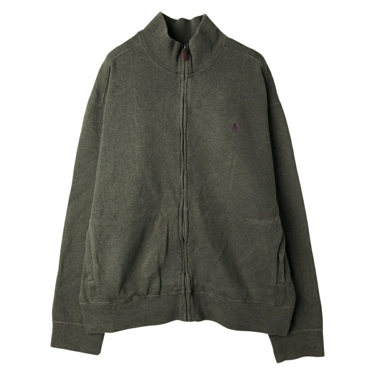 古着 ラルフローレン Ralph Lauren POLO by Ralph Lauren フルジップスウェットシャツ トレーナー メンズL相当 /eaa610609 【中古】 【260208】 カーキ系 春夏秋冬