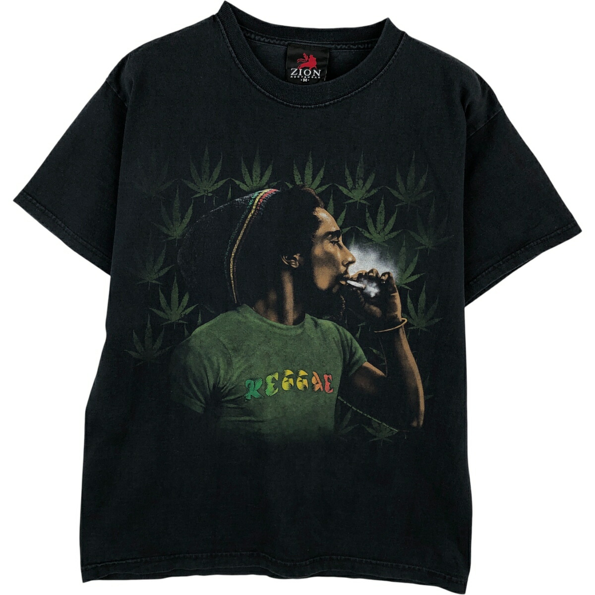 古着 00'S ザイオン ZION BOB MARLEY ボブマーリー バンドTシャツ バンT メンズM相当 /eaa610720 【中古】 【260216】 ブラック系 春夏秋
