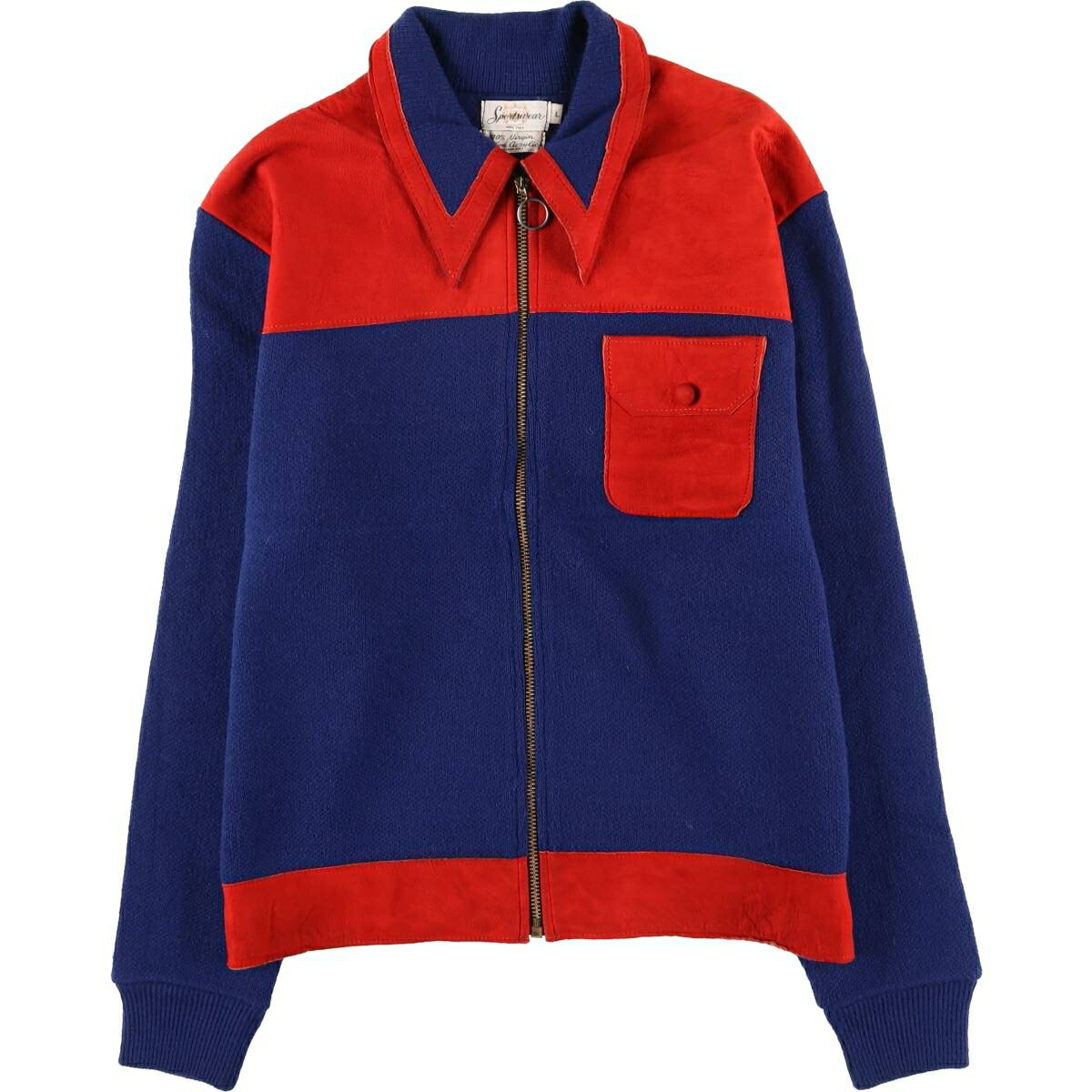 古着 60~70'S Sportswear 襟付き ブルゾン メンズL相当 /eaa610737 【中古】 【260208】 ネイビー系 春秋冬