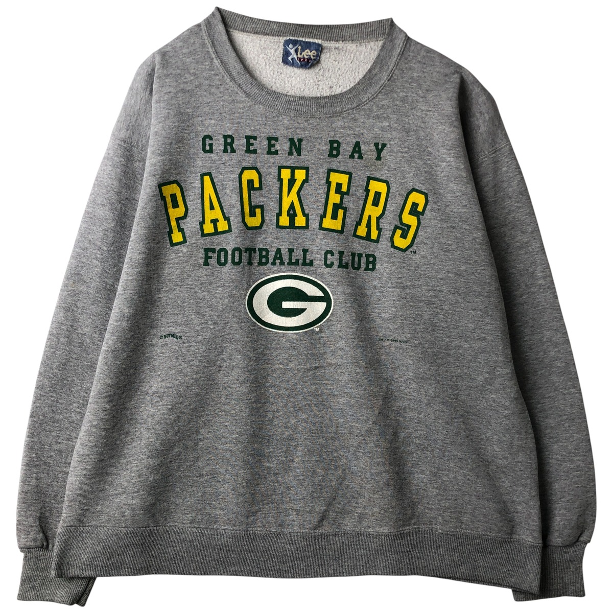古着 90'S リー Lee SPORT NFL GREEN BAY PACKERS グリーンベイパッカーズ プリントスウェットシャツ トレーナー メンズL相当 ヴィンテージ /eaa610784 【中古】 【260208】 グレー系 春夏秋冬