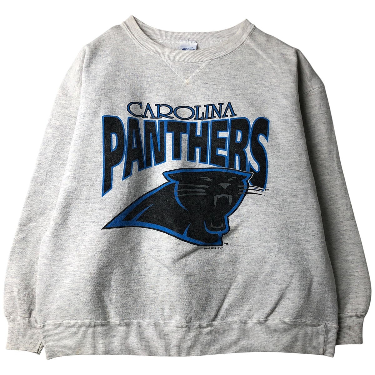 古着 90'S SALEM NFL カロライナパンサーズ プリントスウェットシャツ トレーナー USA製 M メンズM相当 ヴィンテージ /eaa610792 【中古】 【260208】 グレー系 春夏秋冬