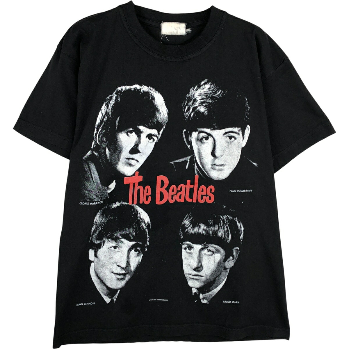 古着 THE BEATLES ビートルズ 大判プリント バンドTシャツ バンT メンズM相当 /eaa610989 【中古】 【260228】 ブラック系 春夏秋