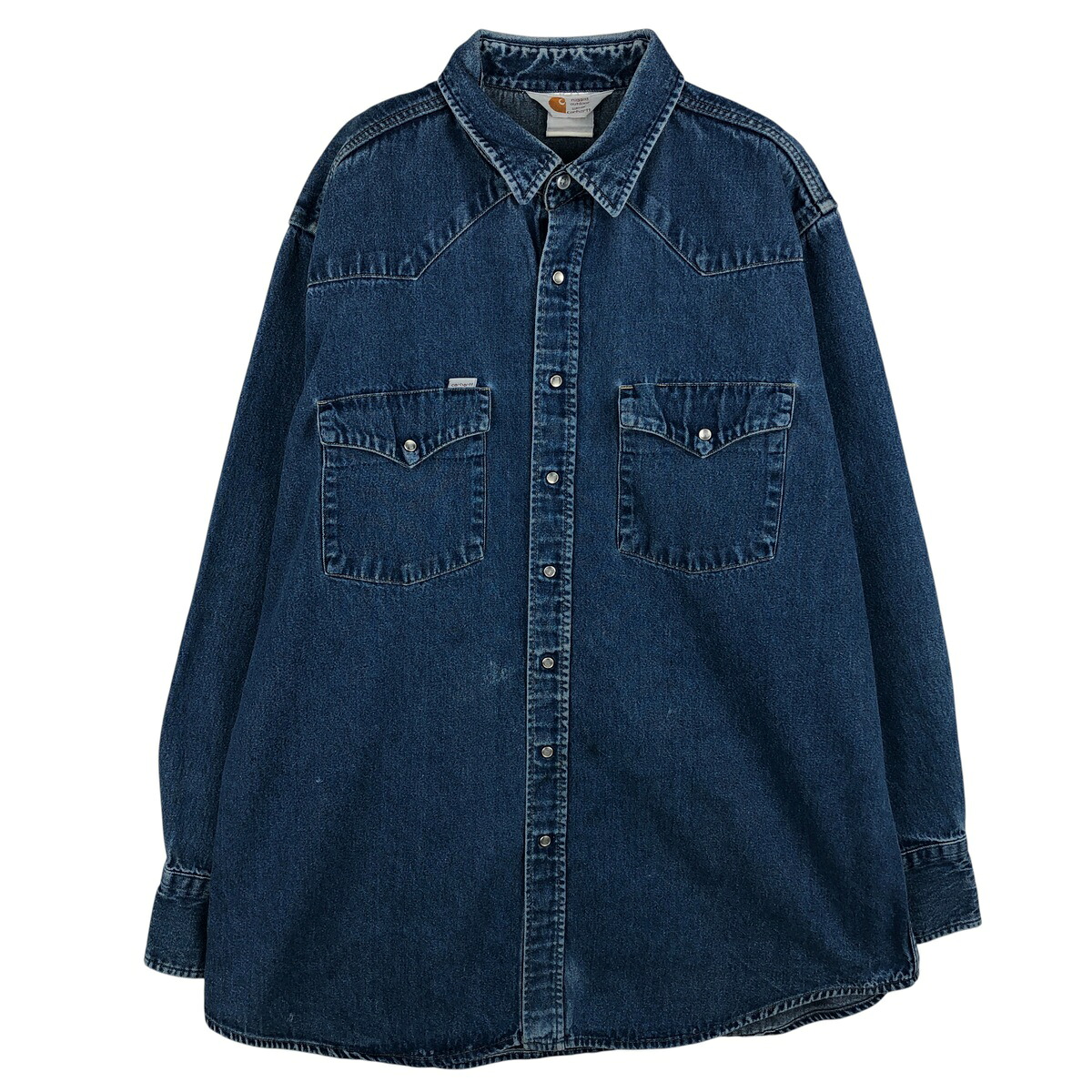 古着 カーハート Carhartt 長袖 デニムウエスタンシャツ メンズXXL相当 /eaa611088 【中古】 【260209】 ブルー系 春夏秋冬