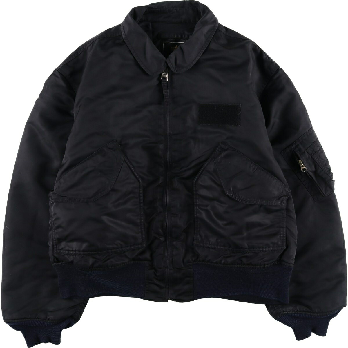 古着 民間品 アルファ ALPHA CWU-45/Pタイプ 中綿入り ミリタリー フライトジャケット メンズXL相当 /eaa611199 【中古】 【260209】 ブラック系 春秋冬