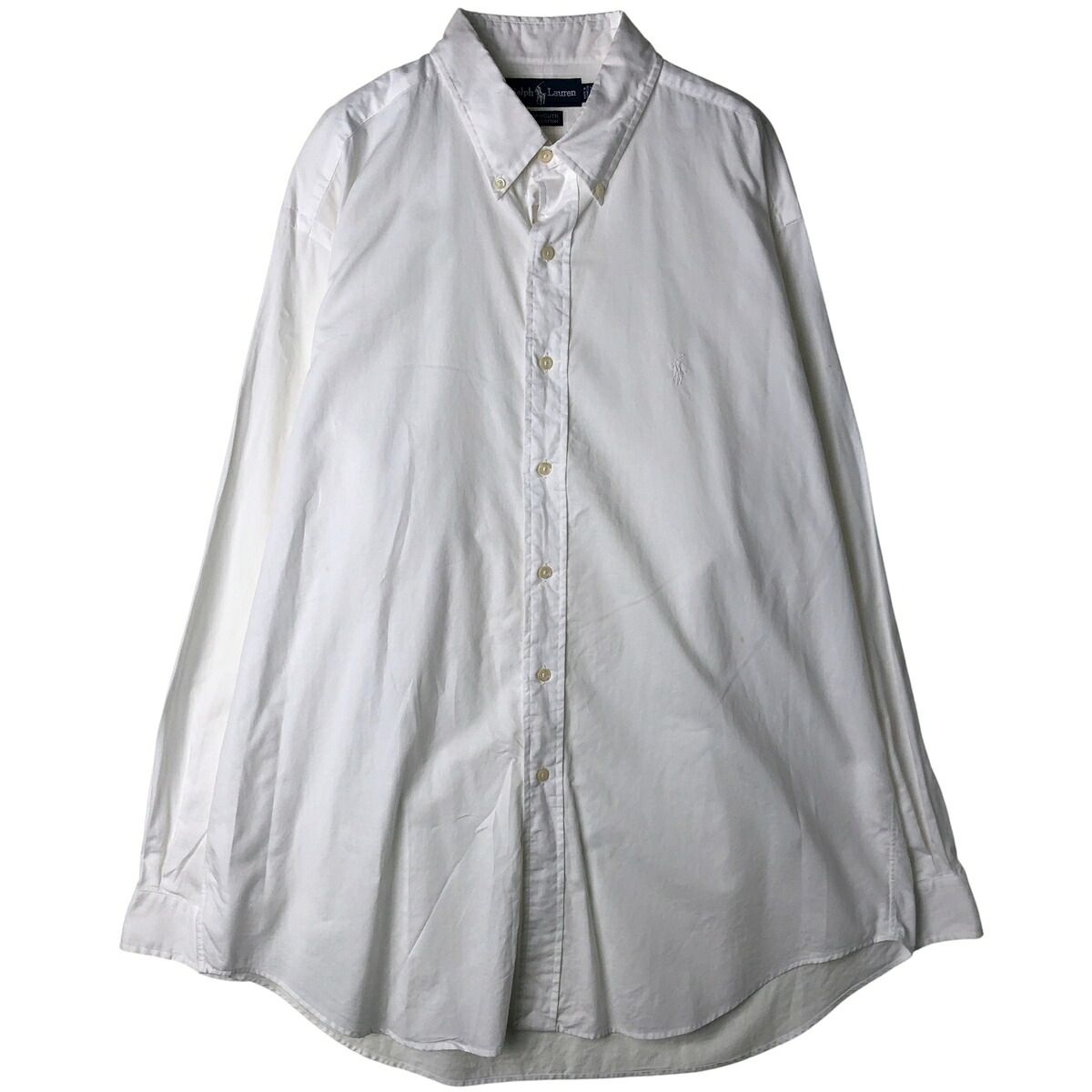 古着 ラルフローレン Ralph Lauren YARMOUTH 長袖 ボタンダウンシャツ メンズXL相当 /eaa611399 【中古】 【260202】 【NH-2508】 ホワイト系 春夏秋冬