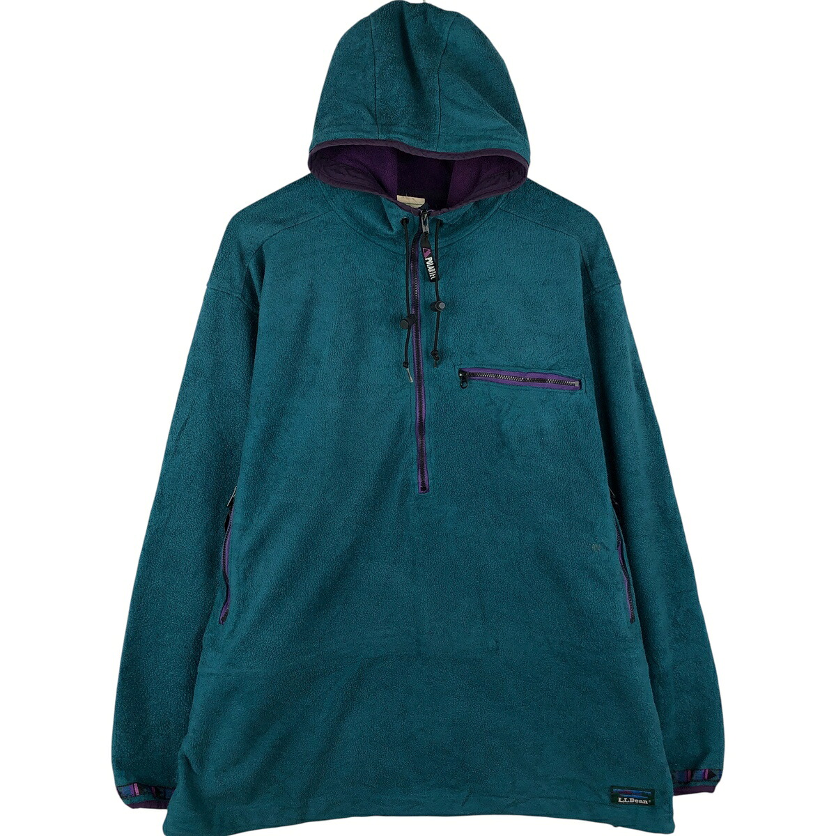 古着 ~90'S エルエルビーン L.L.Bean ハーフジップ フリースプルオーバーパーカー メンズXL相当 ヴィンテージ /eaa611407 【中古】 【260131】 グリーン系 春秋冬