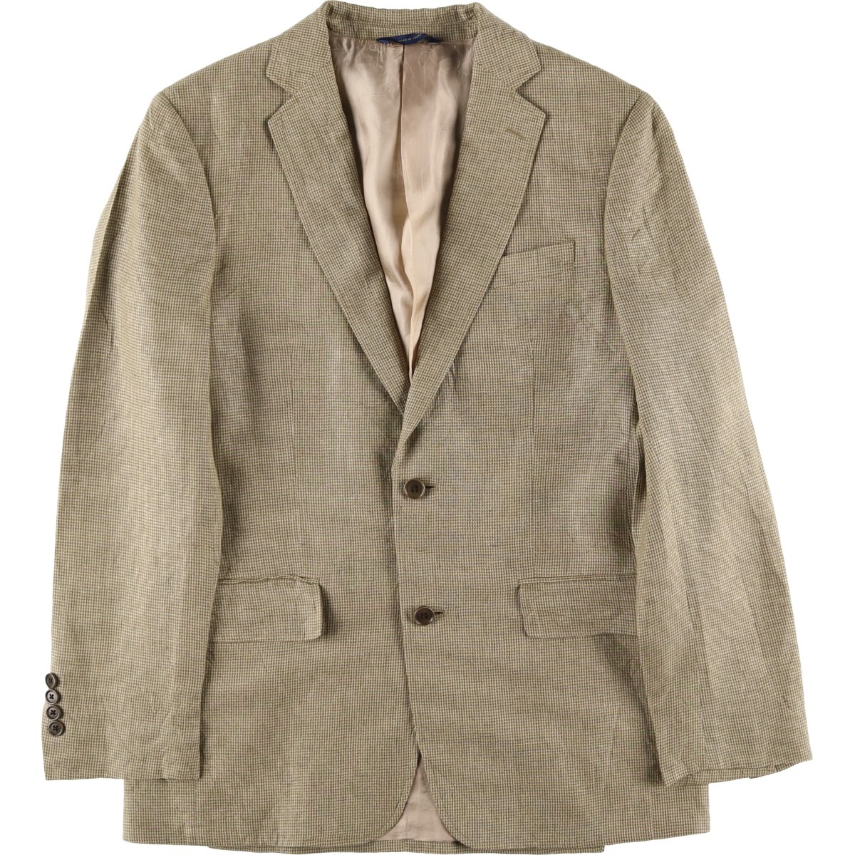 古着 ブルックスブラザーズ Brooks Brothers REGENT FIT 千鳥格子柄 リネンテーラードジャケット メンズM相当 /eaa611506 【中古】 【260130】 【SS2606_10】|古着屋JAM