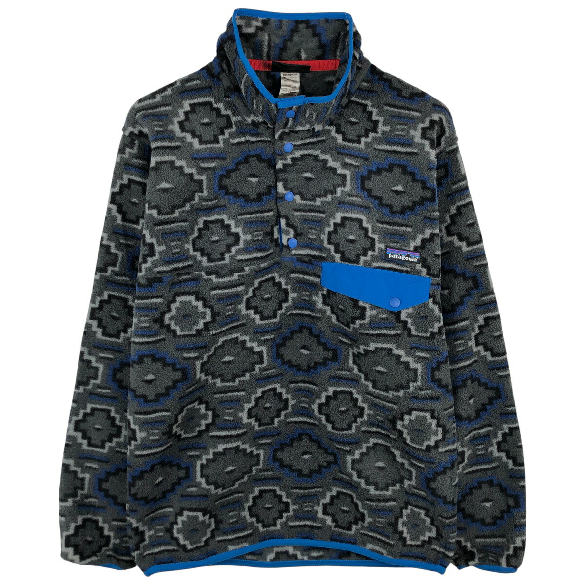 古着 パタゴニア Patagonia SYNCHILLA シンチラ スナップT 25450FA12 総柄 ハーフスナップ フリースプルオーバー メンズS相当 /eaa611531 【中古】 【260202】 【NH-2508】 グレー系 春秋冬