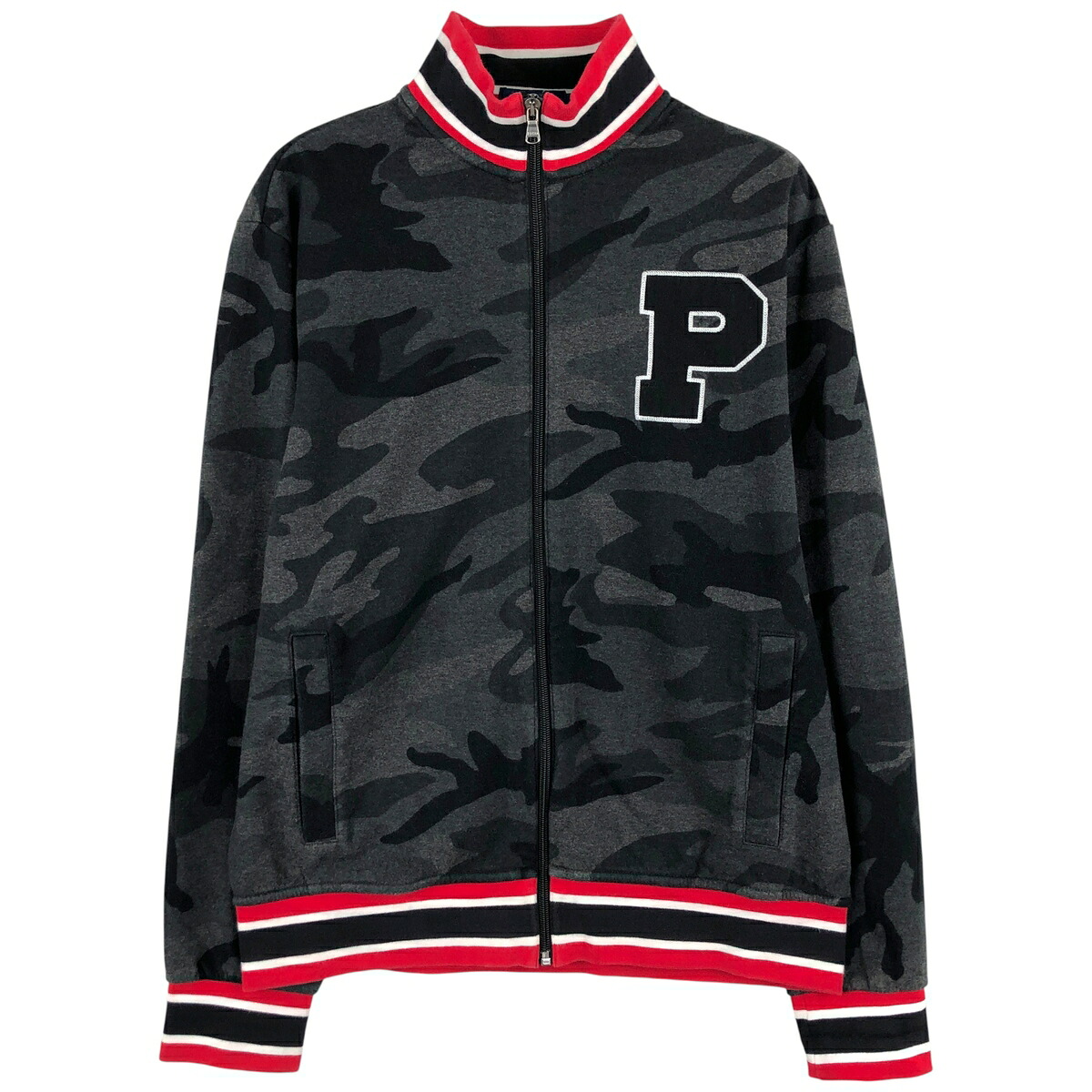 古着 ラルフローレン Ralph Lauren POLO RALPH LAUREN 迷彩柄 フルジップスウェットシャツ トレーナー メンズM相当 /eaa611649 【中古】 【260201】 【NH-2508】 ブラック系 春夏秋冬