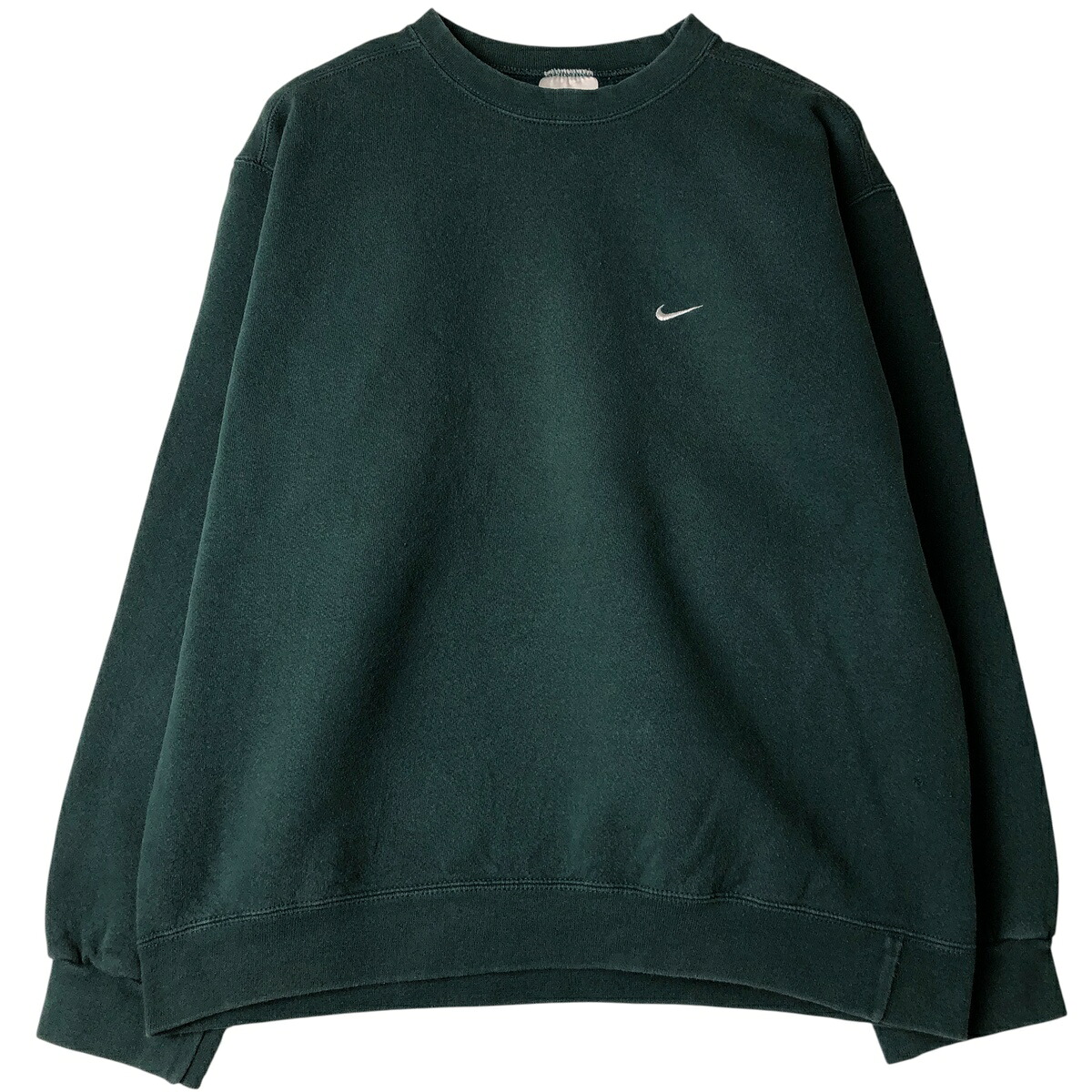 古着 90'S ナイキ NIKE ワンポイントロゴスウェットシャツ トレーナー USA製 メンズM相当 ヴィンテージ /eaa611957 【中古】 【260205】 【NH-2508】 グリーン系 春夏秋冬