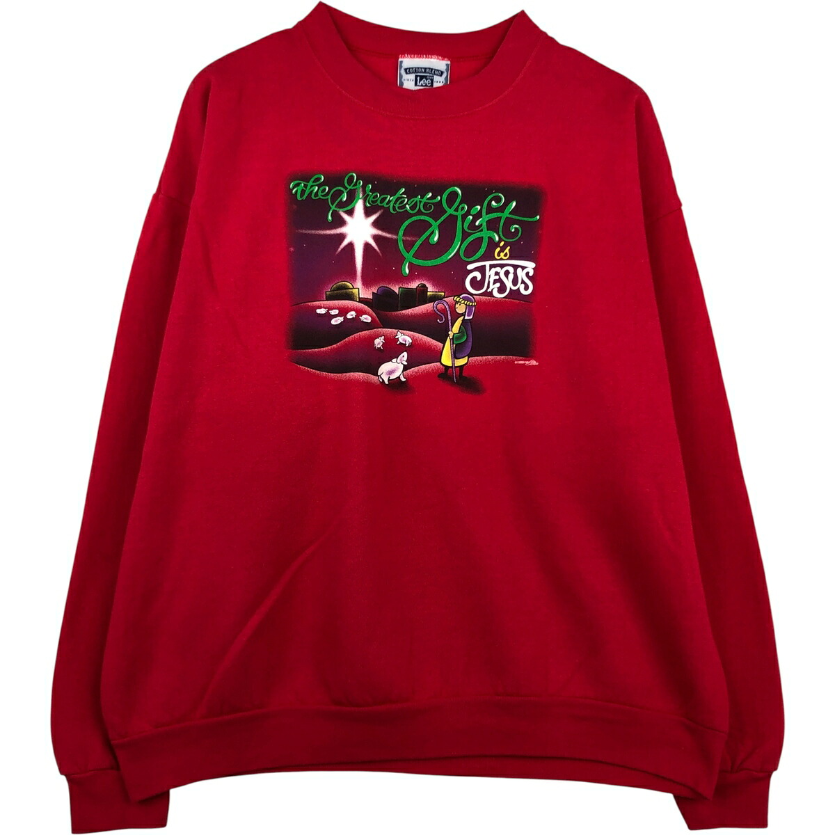 古着 90~00'S リー Lee The Greatest Gift is Jesus プリントスウェットシャツ トレーナー メンズXL相当 ヴィンテージ /eaa612169 【中古】 【260215】 レッド系 春夏秋冬