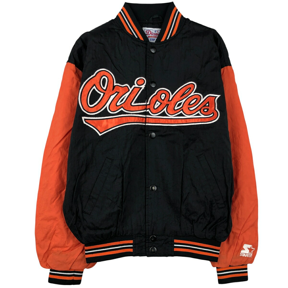 古着 90'S スターター Starter MLB BALTIMORE ORIOLES ボルチモアオリオールズ ナイロンスタジャン アワードジャケット バーシティジャケット メンズM相当 ヴィンテージ /eaa612185 【中古】 【260219】 【SS2606_10|古着屋JAM
