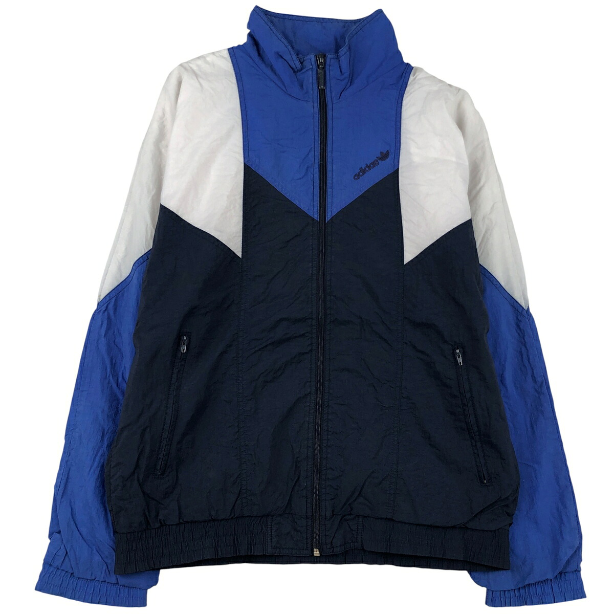 古着 80'S アディダス adidas ナイロンジャケット メンズM相当 ヴィンテージ /eaa612187 【中古】 【260219】 ブルー系 春秋冬