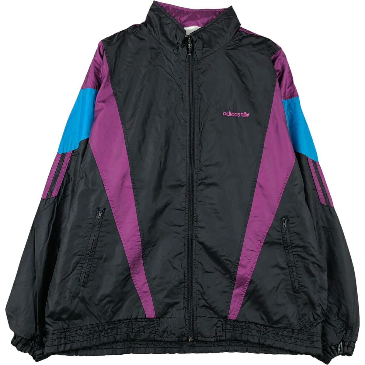 古着 80'S アディダス adidas ナイロンジャケット メンズM相当 ヴィンテージ /eaa612188 【中古】 【260219】 ブラック系 春秋冬